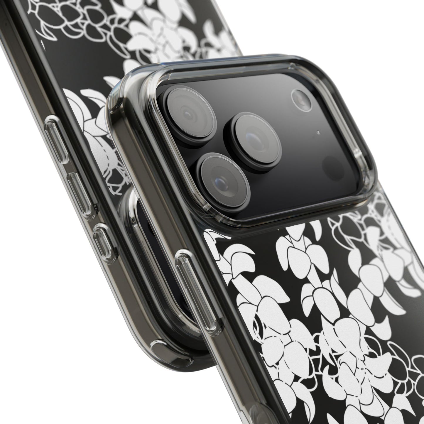 Puakenikeni Curvilinear Lei CLEAR Phone Case