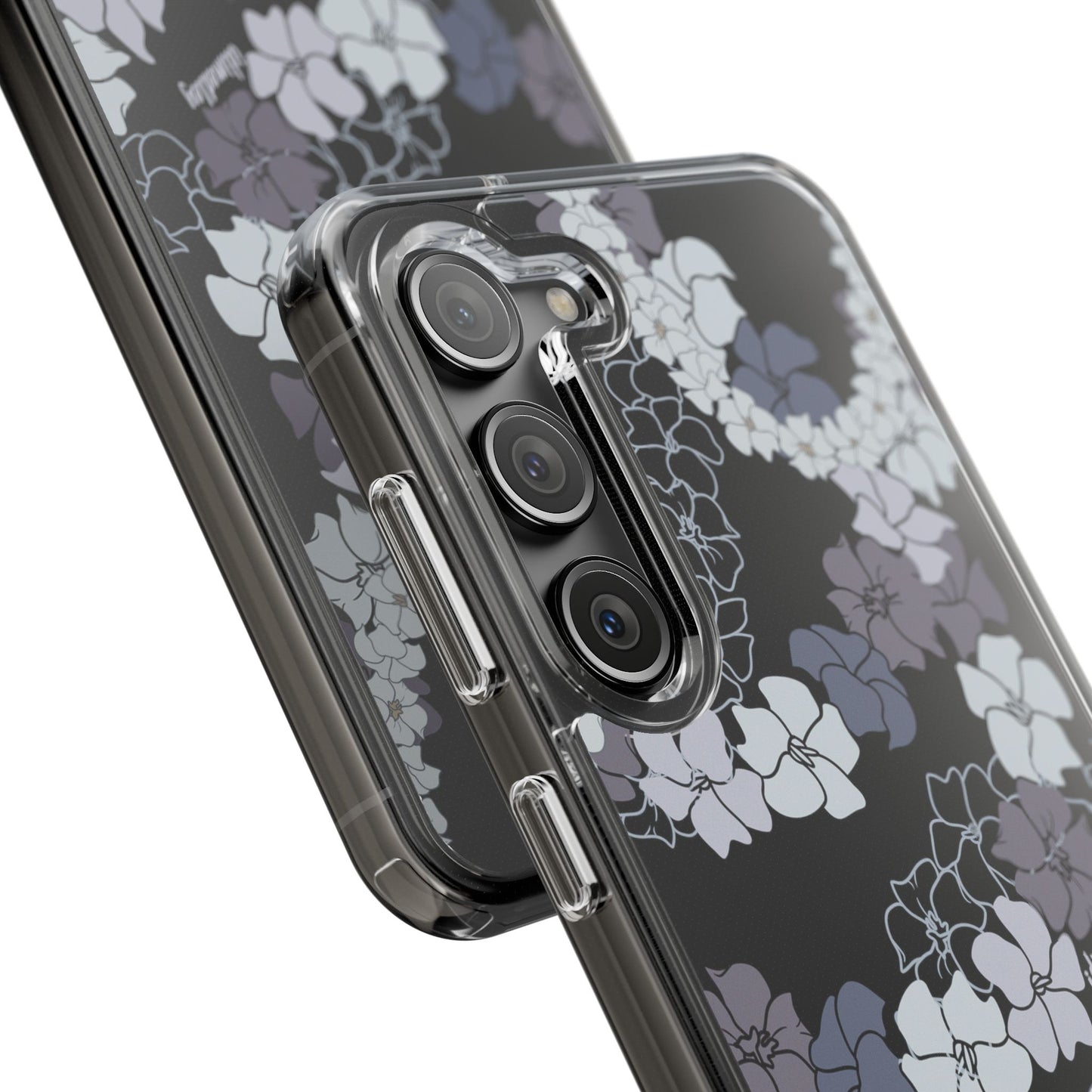 Puakenikeni En Face Flower Leis (Blue and Purple) CLEAR Case
