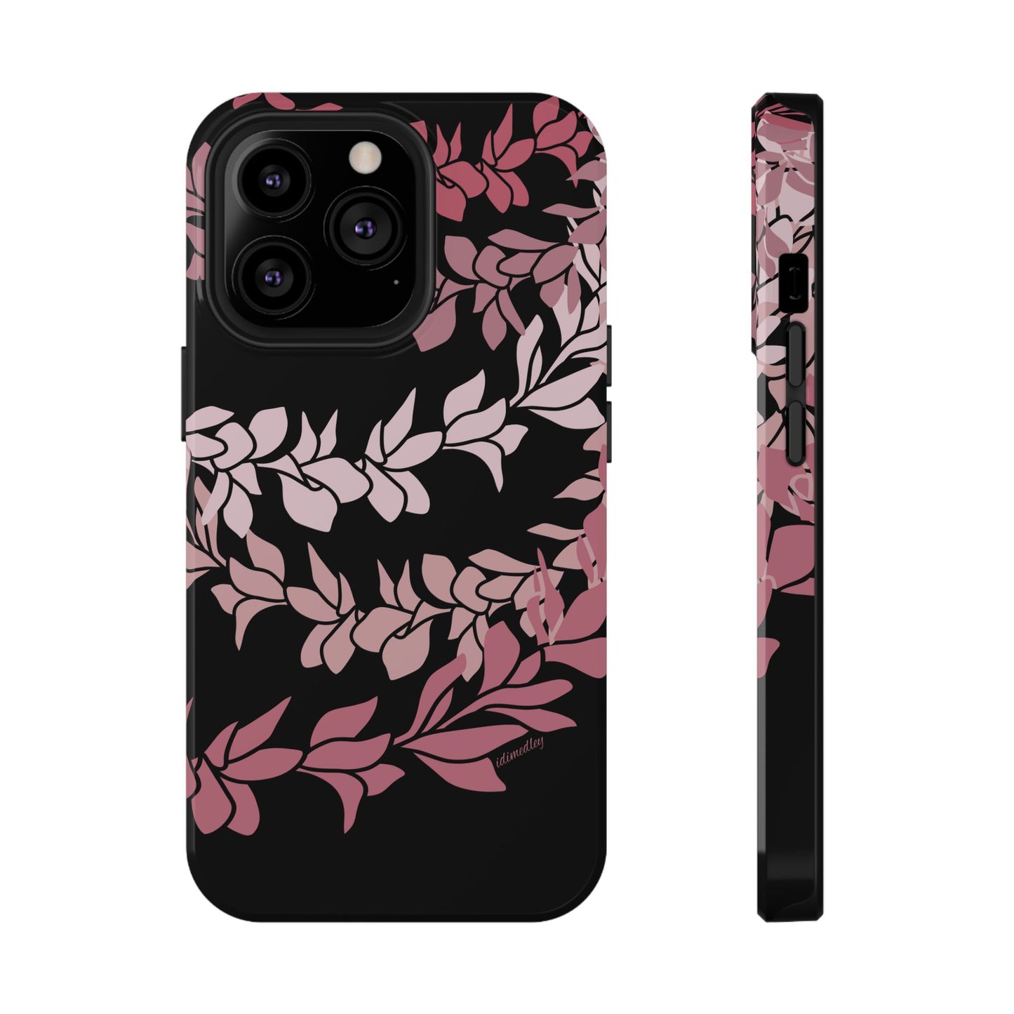 Plumeria Leis in Color Me Pinks (Black)