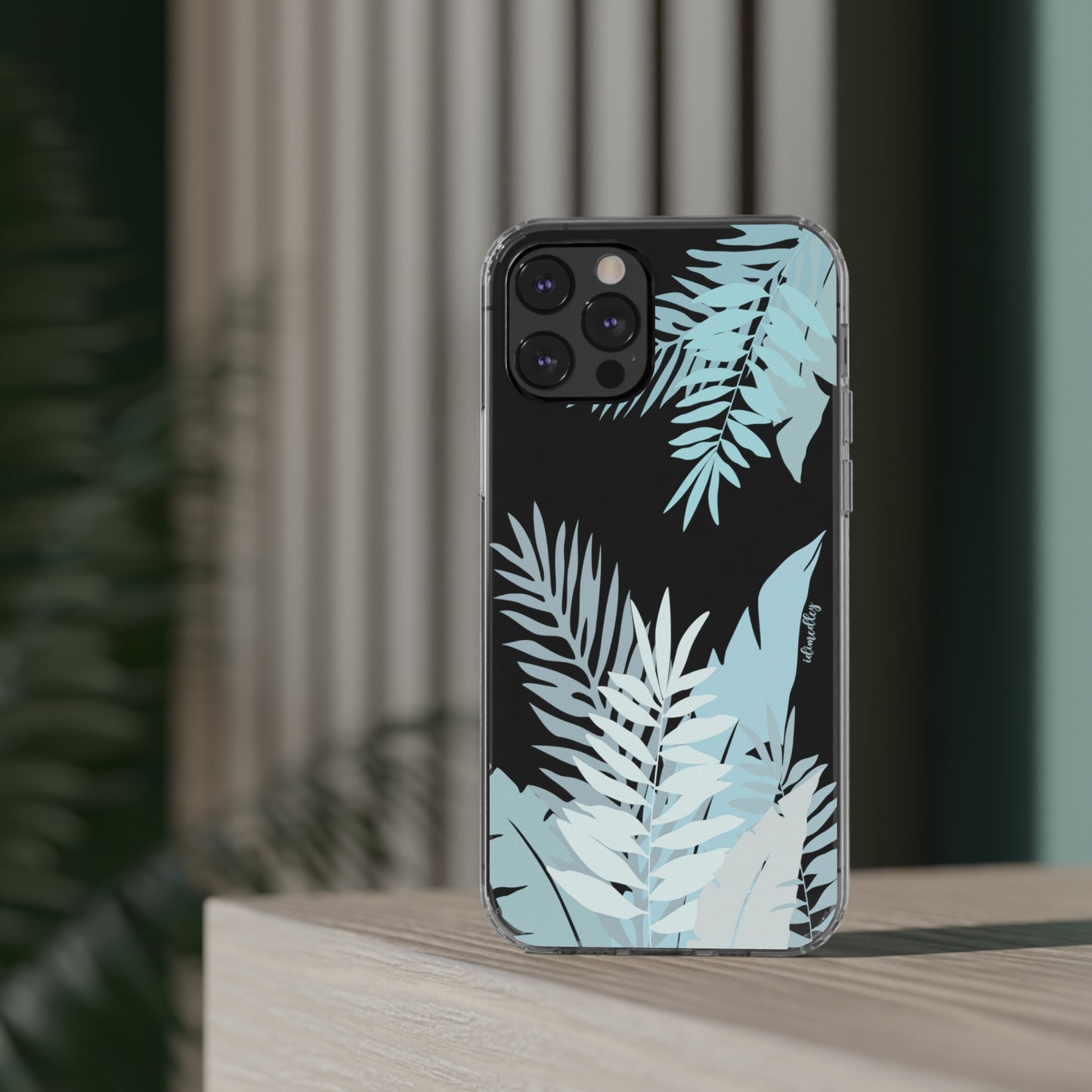 Whispering Leaves (Blue) CLEAR Case