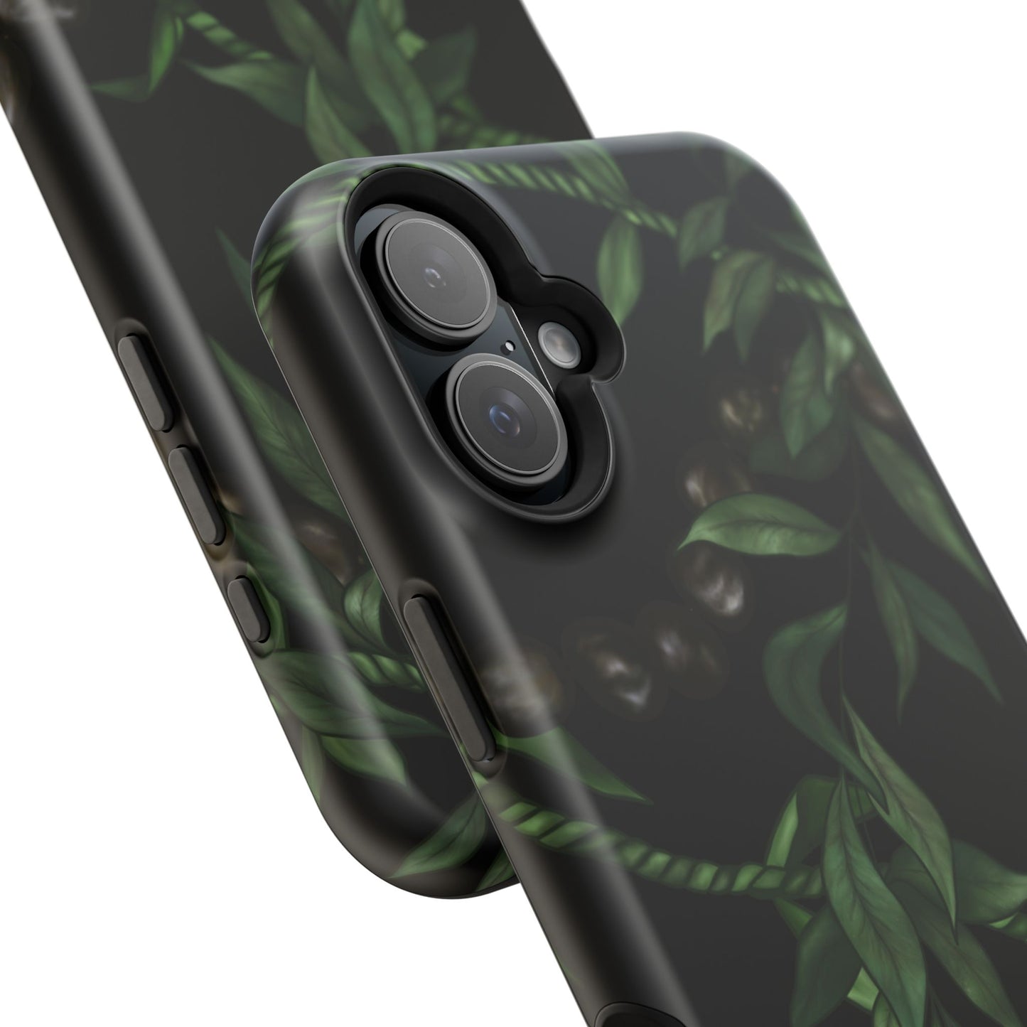 Kukui Nut, Maile, Ti Leaf Lei (Black), MAGSAFE