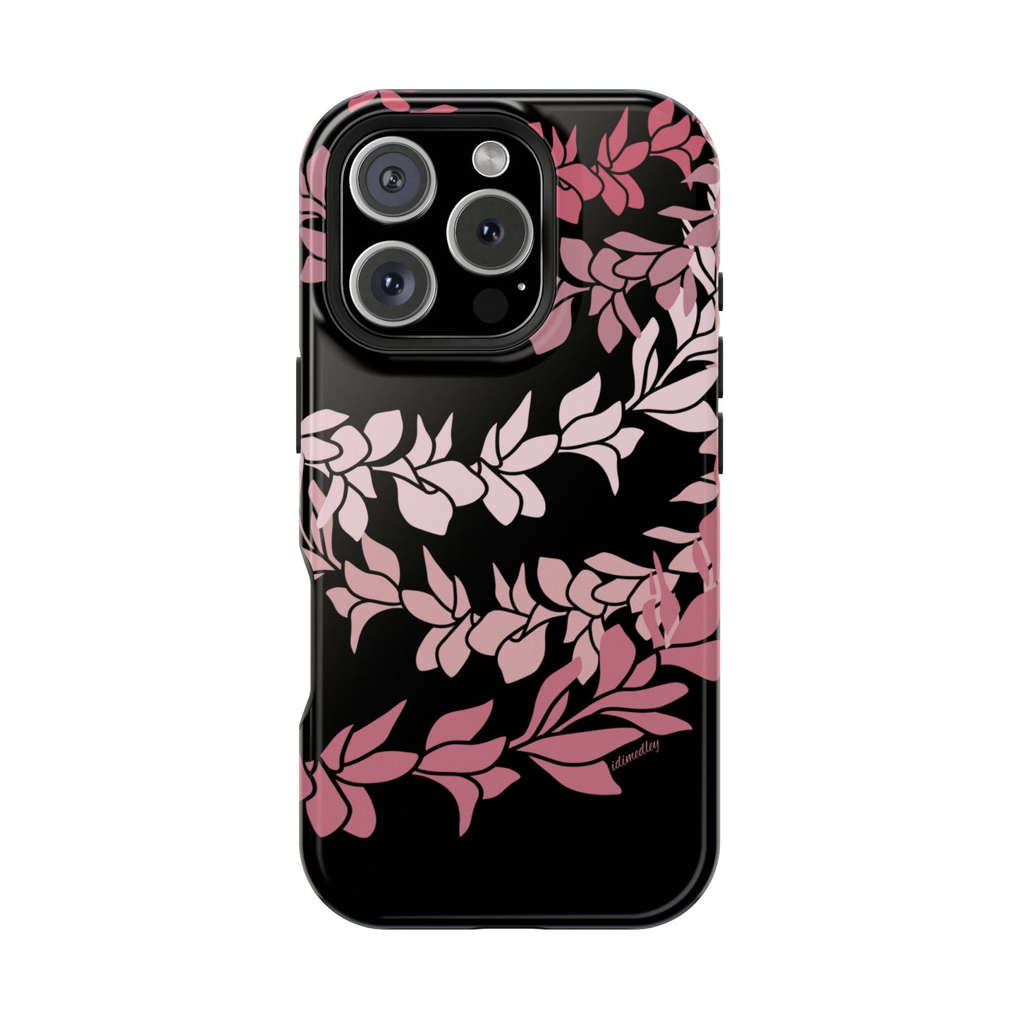 Plumeria Leis in Color Me Pinks (Black)