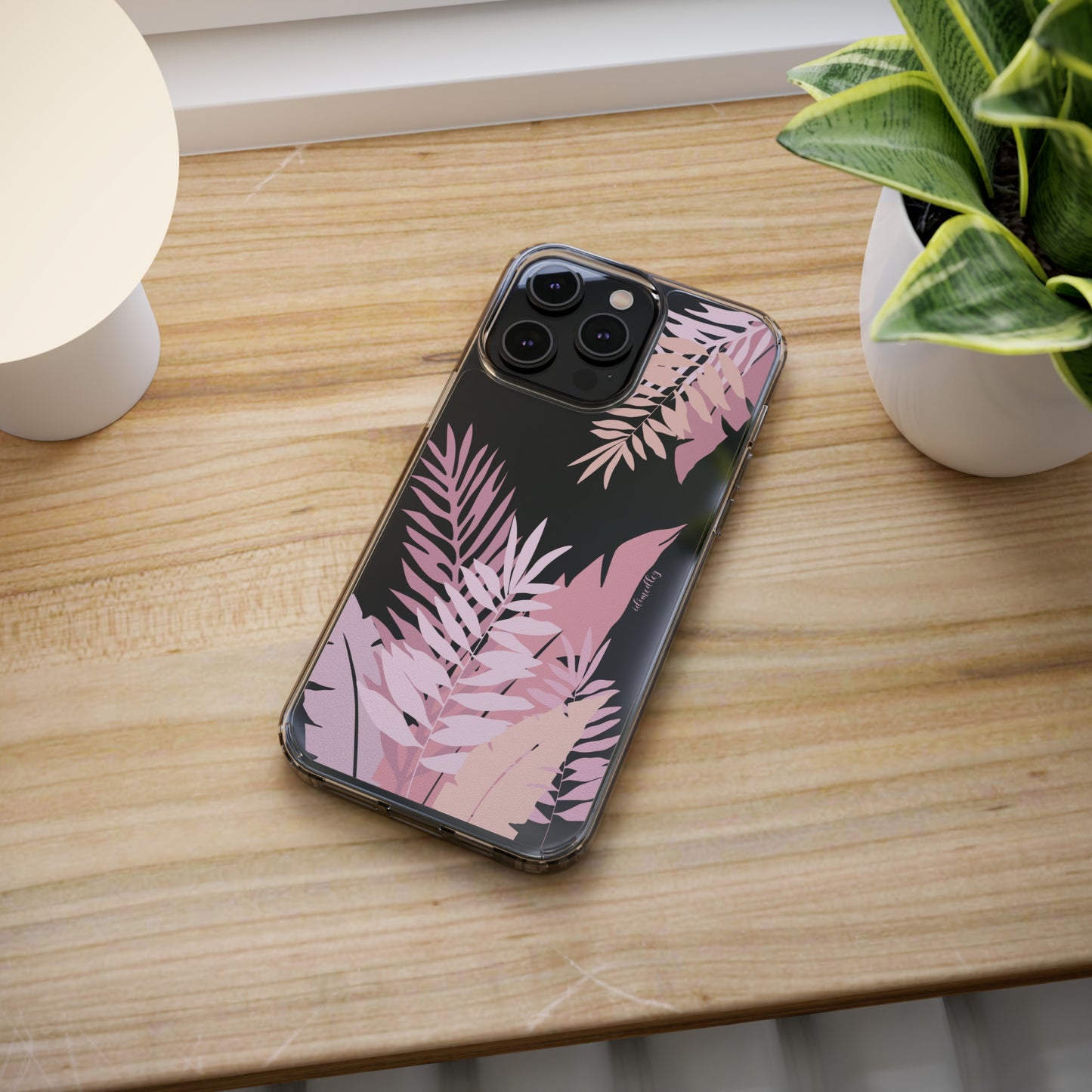 Whispering Leaves (Pink) CLEAR Case