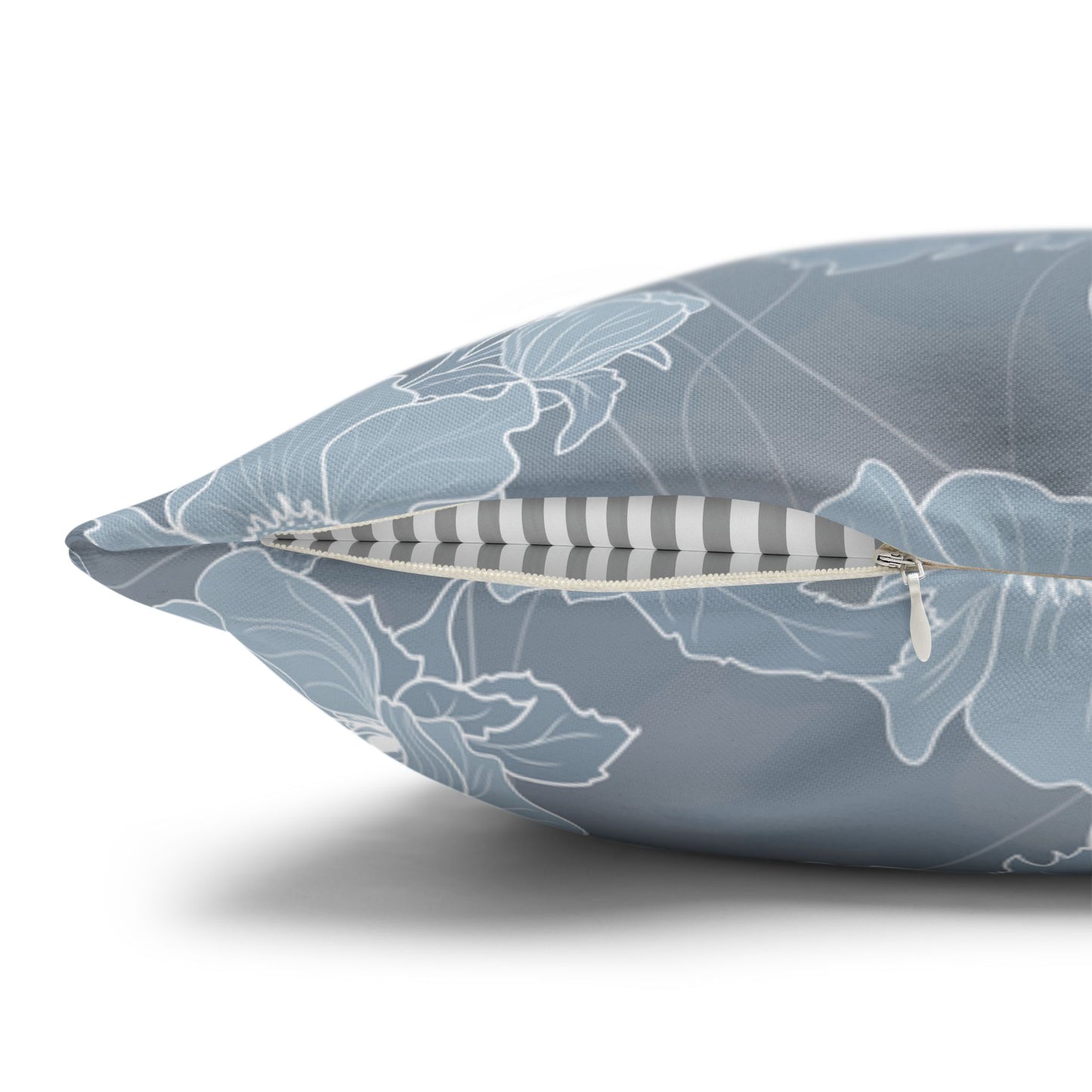 Canvas Throw Pillow Case- Pua Kala in Blue