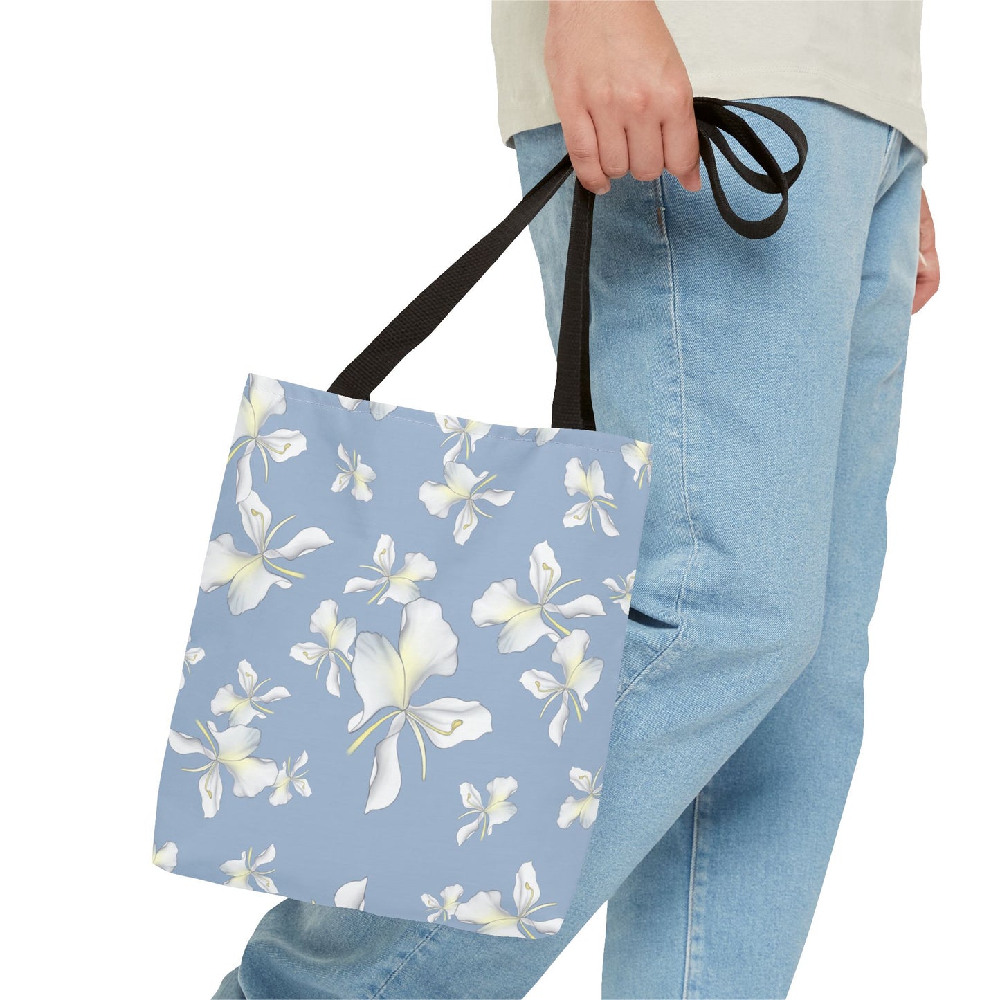 Tote bag- Awapuhi Falling (Cyan)