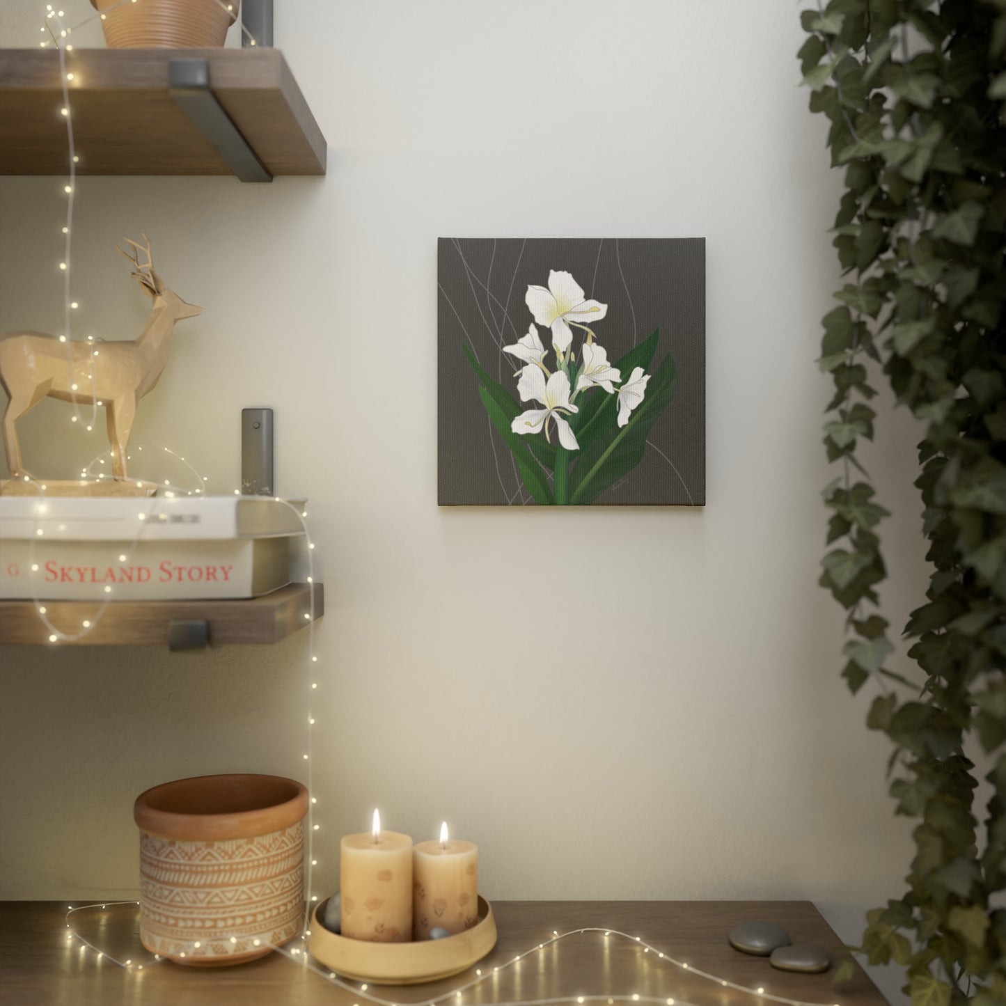 Canvas Photo Tile- Awapuhi Butterfly Ginger