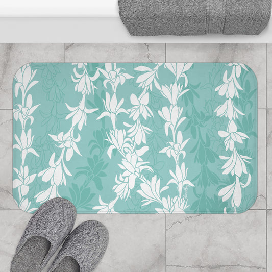 Bath Mat- Tuberoses for Nohea (Seafoam)