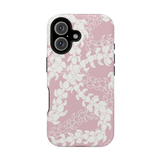 Puakenikeni Curvilinear Lei (Rosey Pink), MAGSAFE