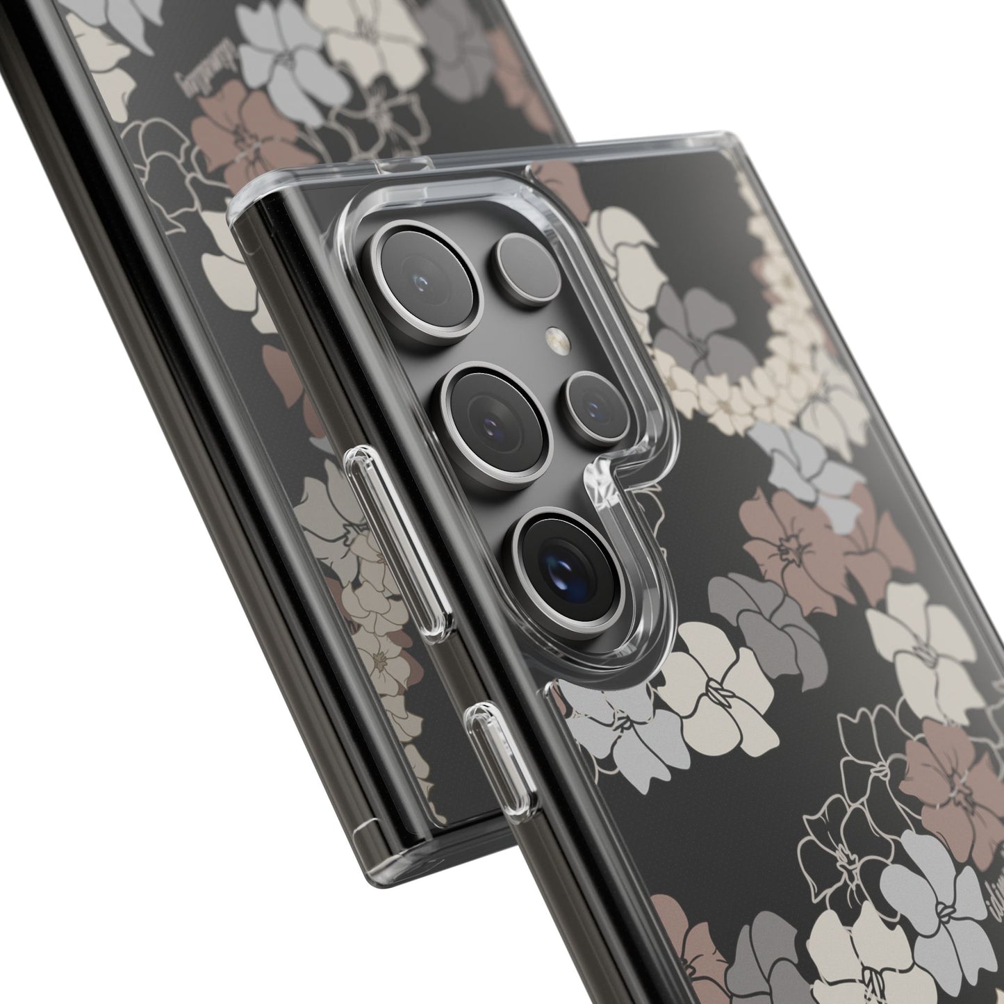 Puakenikeni En Face Flower Leis (Brown and Gray Neutrals) CLEAR Case