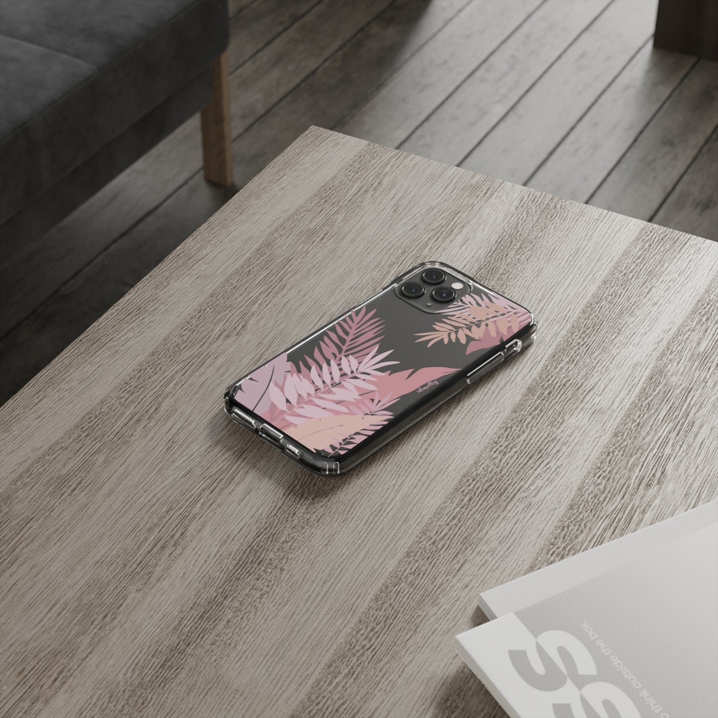 Whispering Leaves (Pink) CLEAR Case
