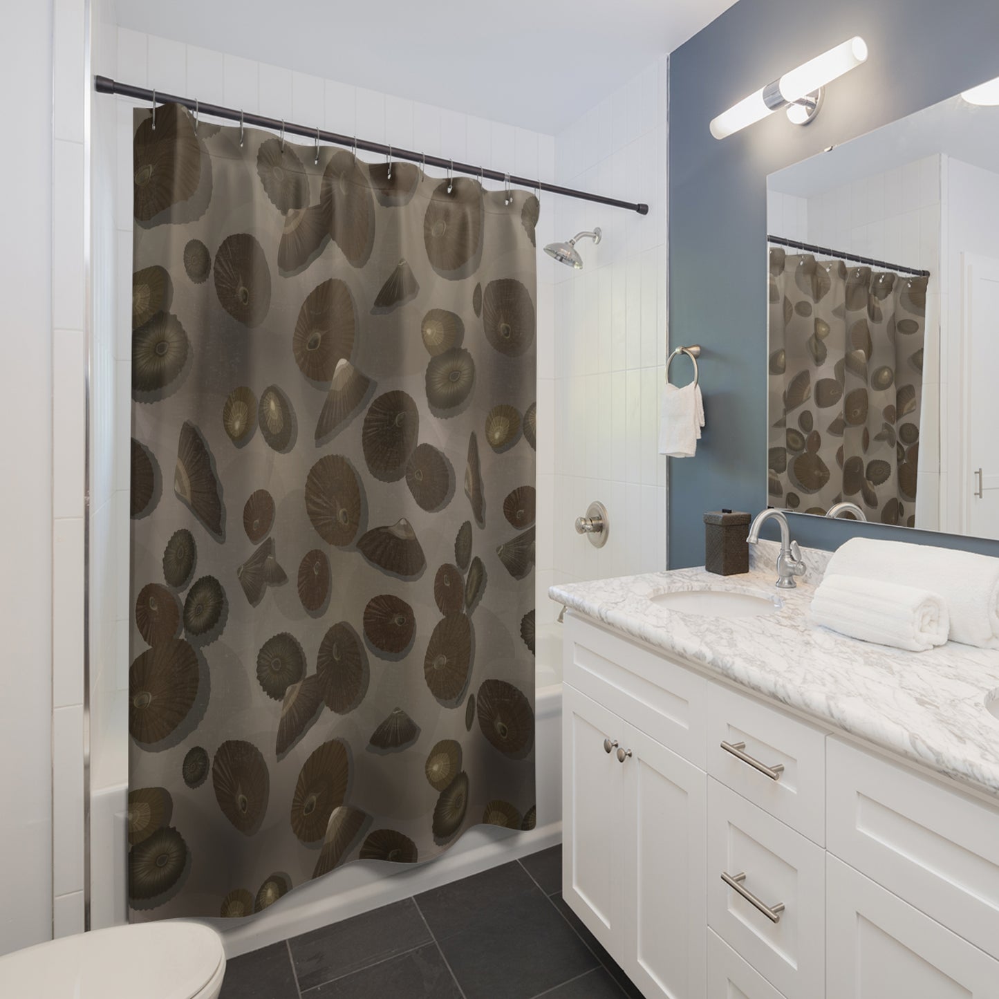 Shower Curtain- Lil Opihi Brown