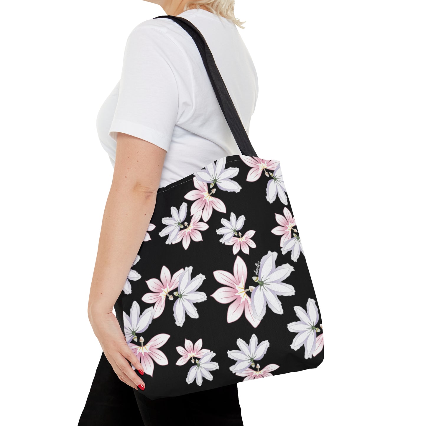 Tote bag- Naupaka Love Story (Black)