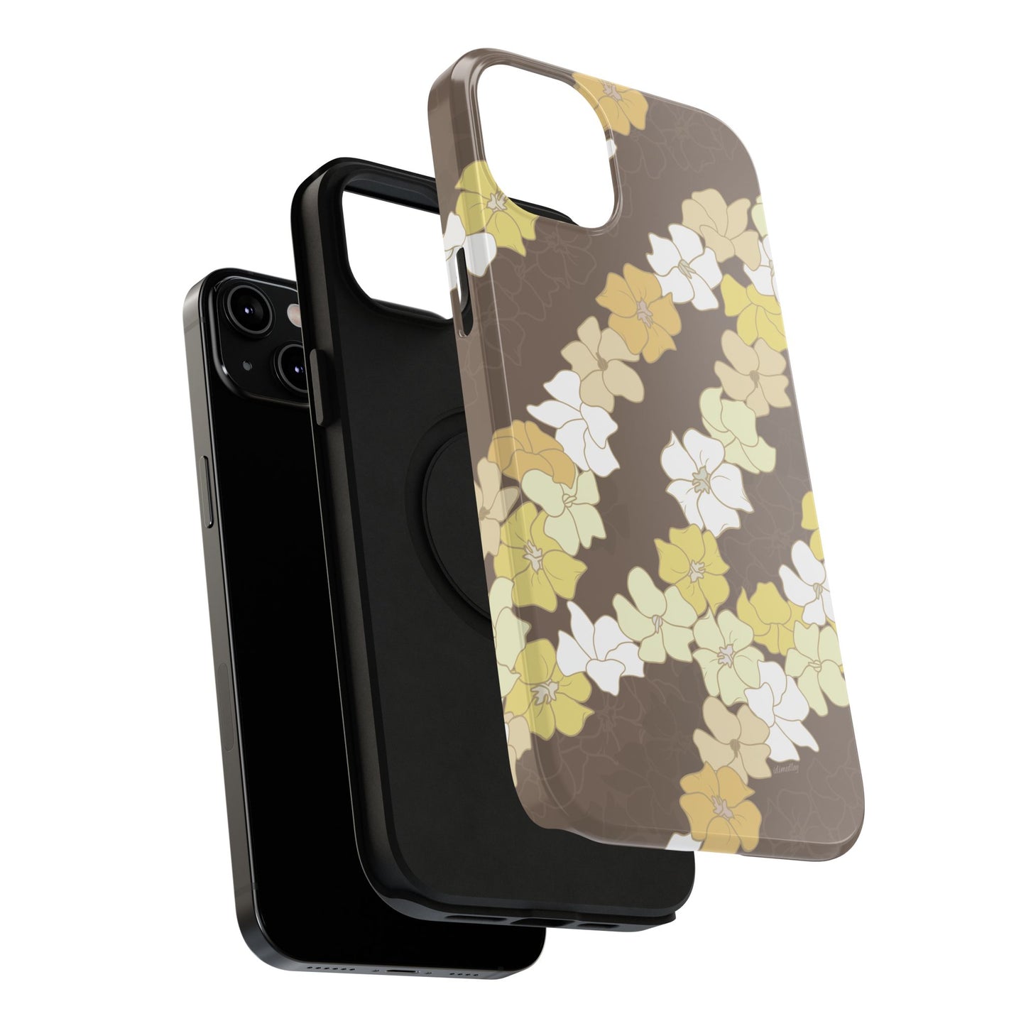 Puakenikeni En Face Flower Leis (Brown)