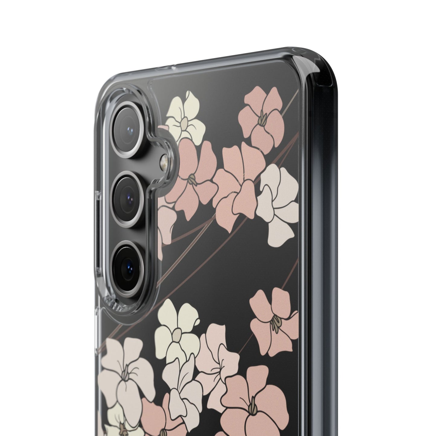 Puakenikeni En Face Flower Swirls (Peachy Pinks) CLEAR Case