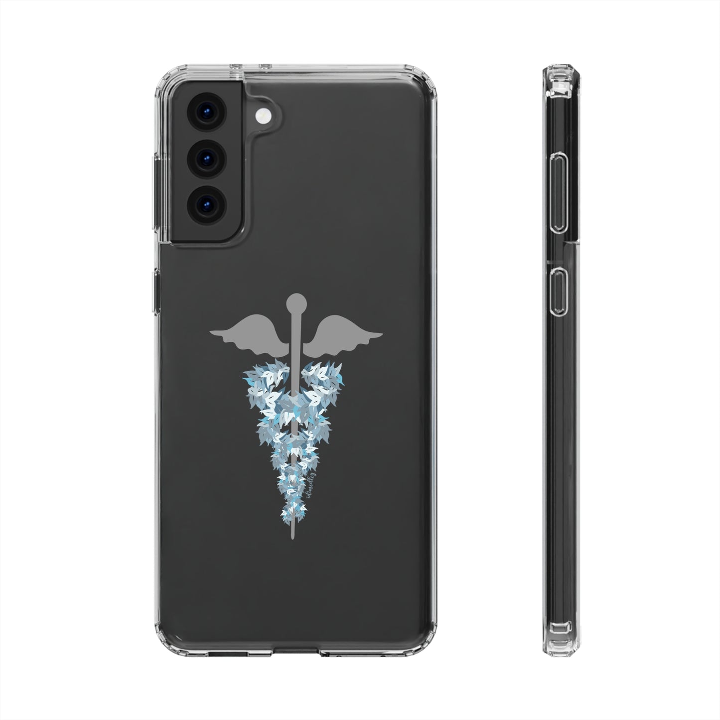 Caduceus Medical Symbol with Blue Maile Lei CLEAR Case