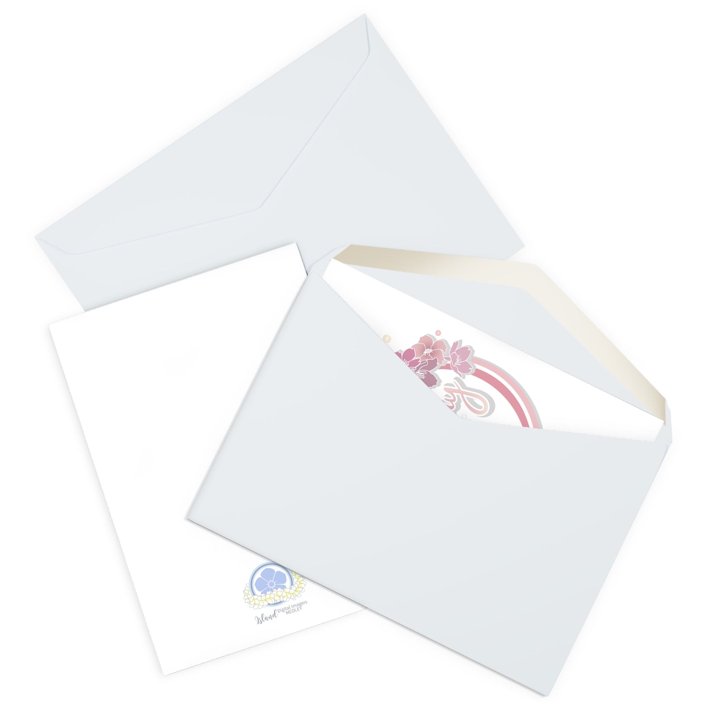 Birthday Wishes Greeting Cards (5 Pack)- Pink Cherry Blossoms