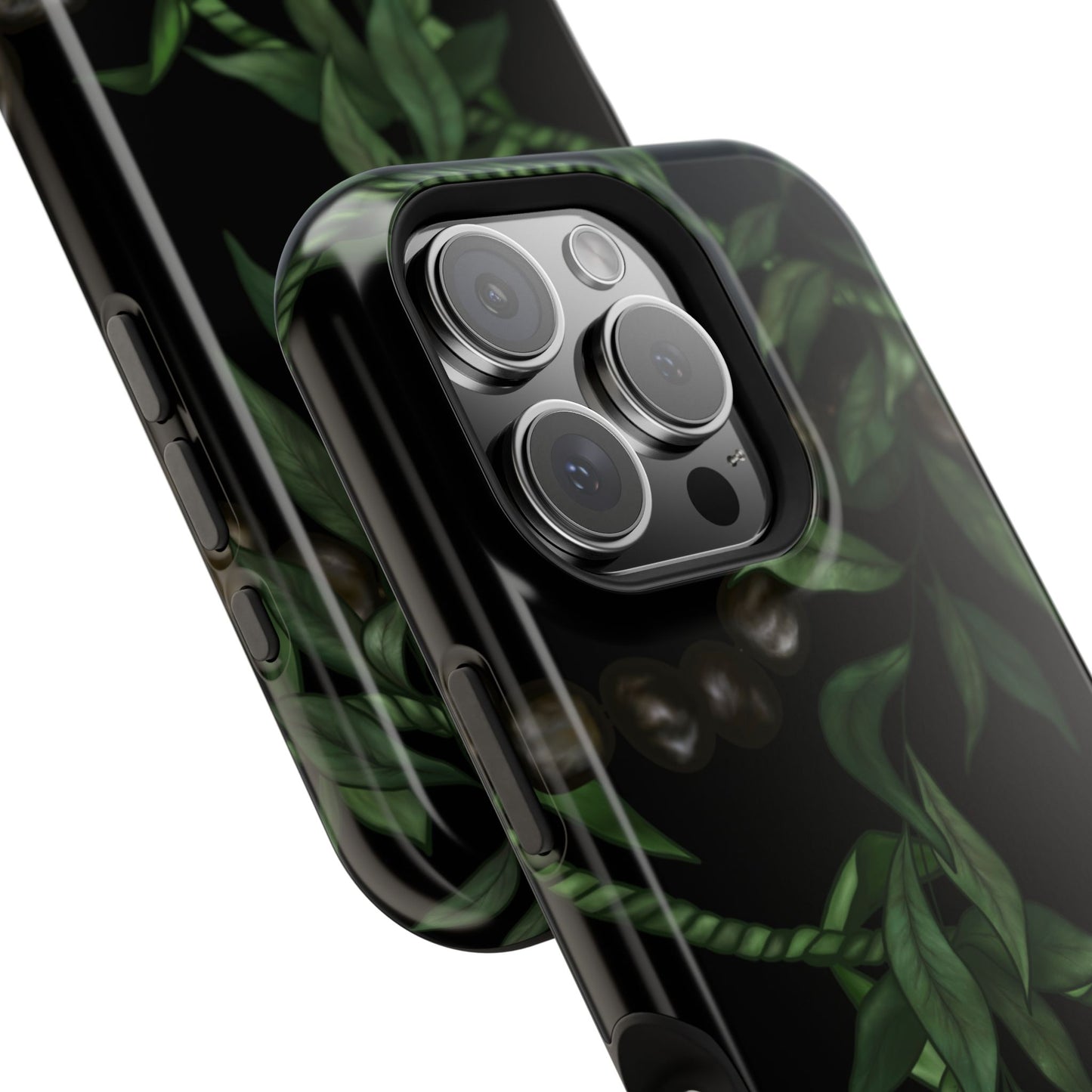 Kukui Nut, Maile, Ti Leaf Lei (Black), MAGSAFE