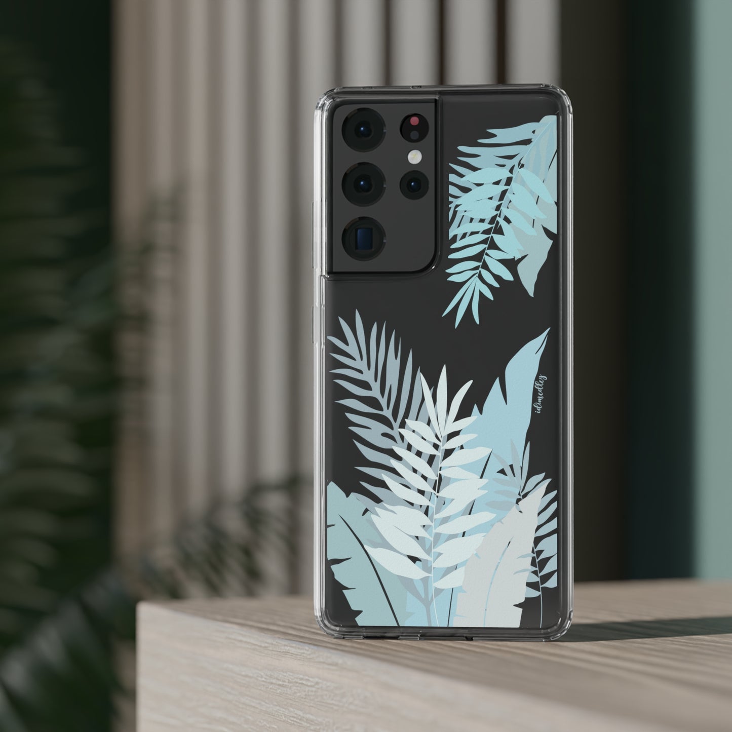 Whispering Leaves (Blue) CLEAR Case