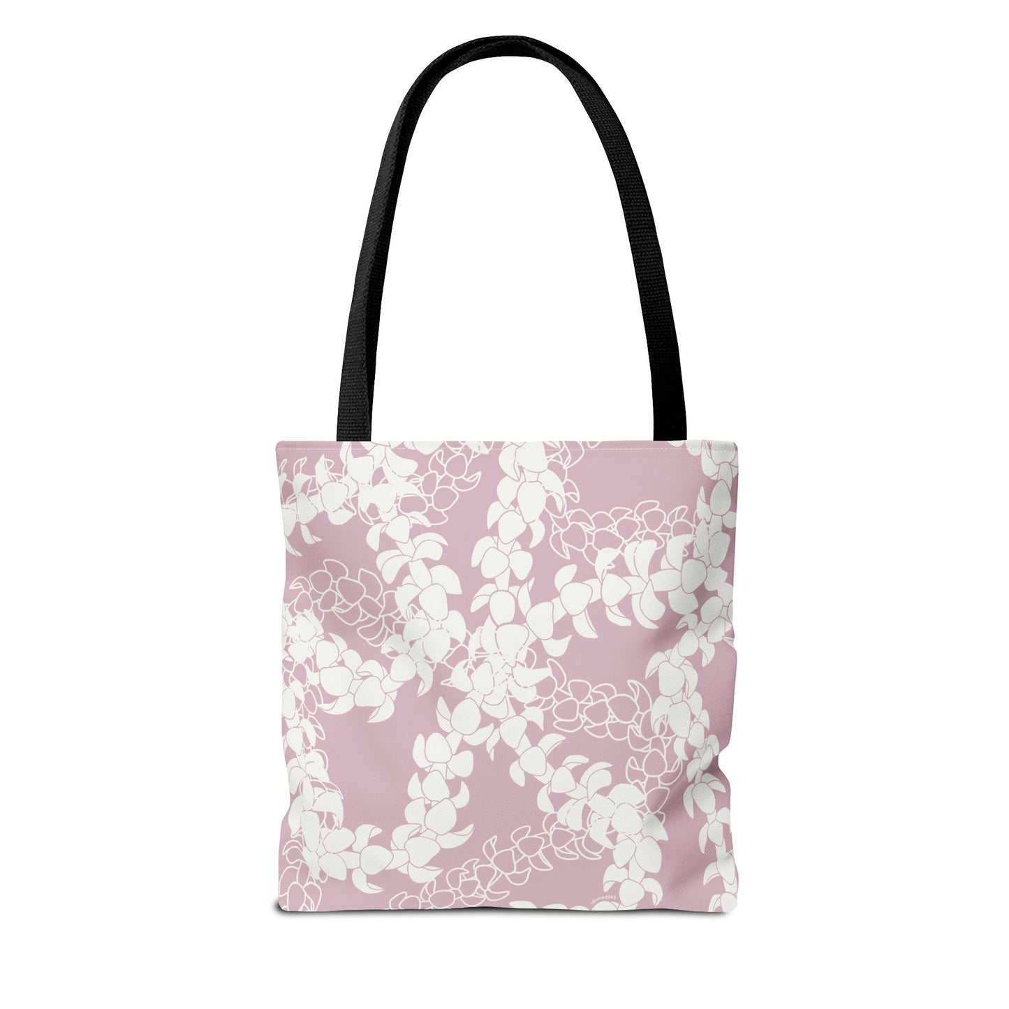 Tote Bag- Puakenikeni Curvilinear Lei (Rosey Pink)
