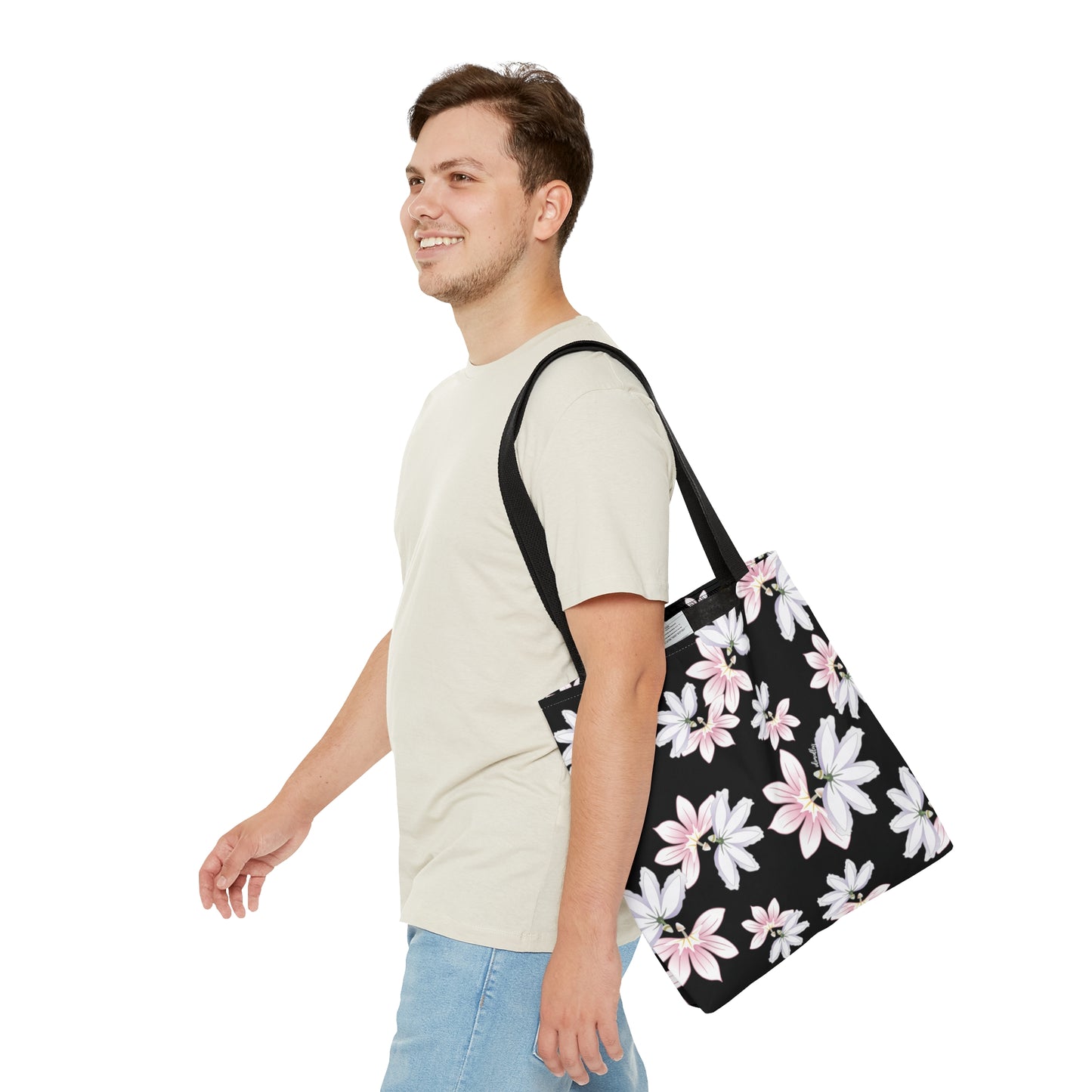 Tote bag- Naupaka Love Story (Black)