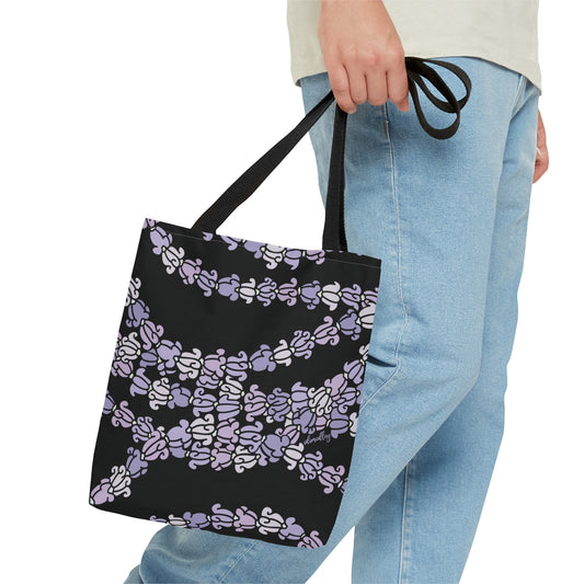 Tote bag- Crown Flower Melodies (Black)
