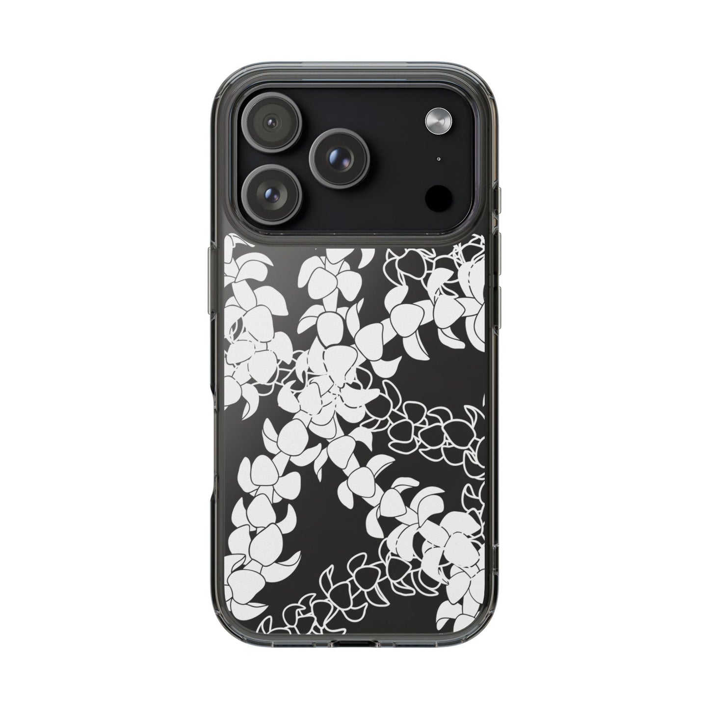 Puakenikeni Curvilinear Lei CLEAR Phone Case