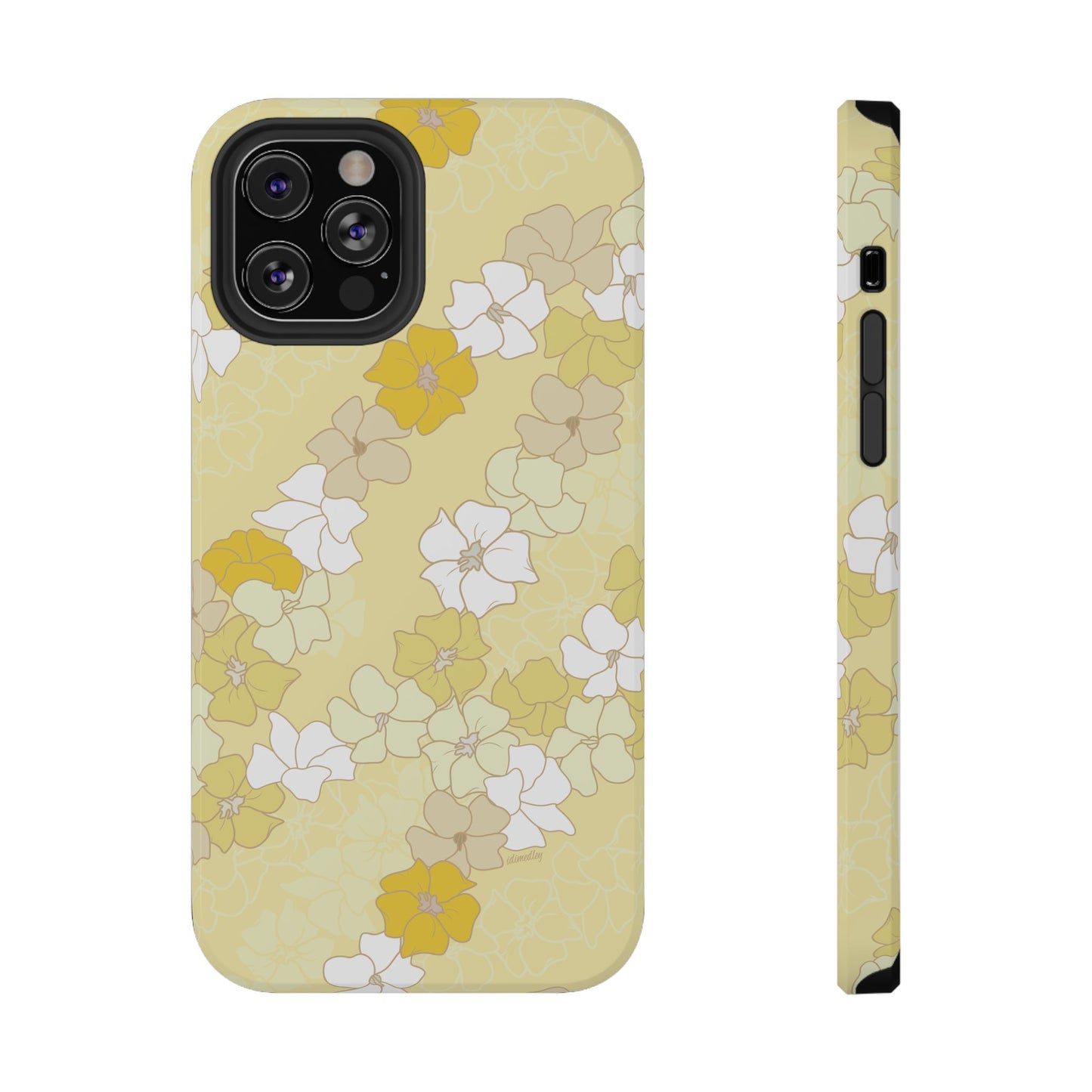 Puakenikeni En Face Flower Leis (Yellow)
