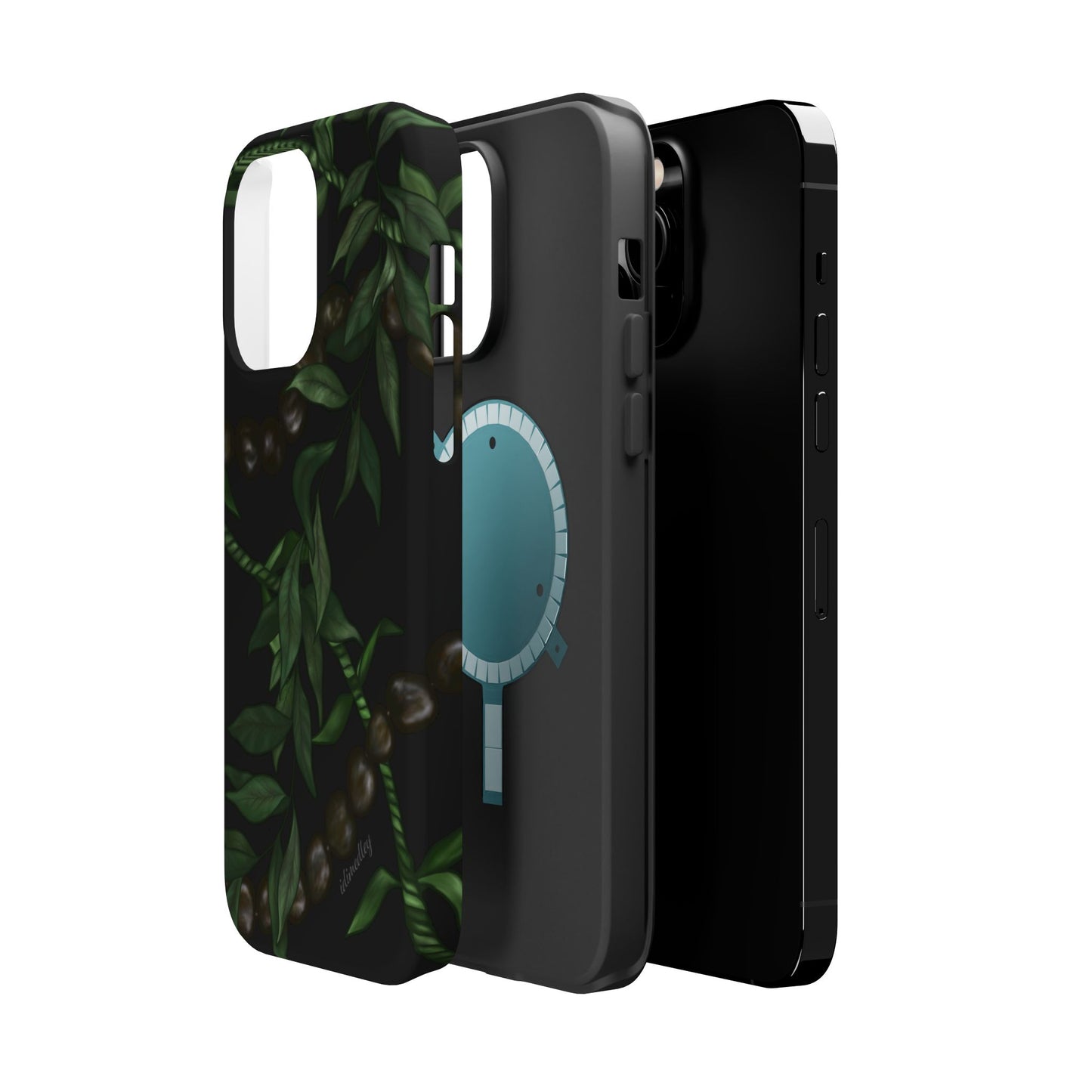 Kukui Nut, Maile, Ti Leaf Lei (Black), MAGSAFE