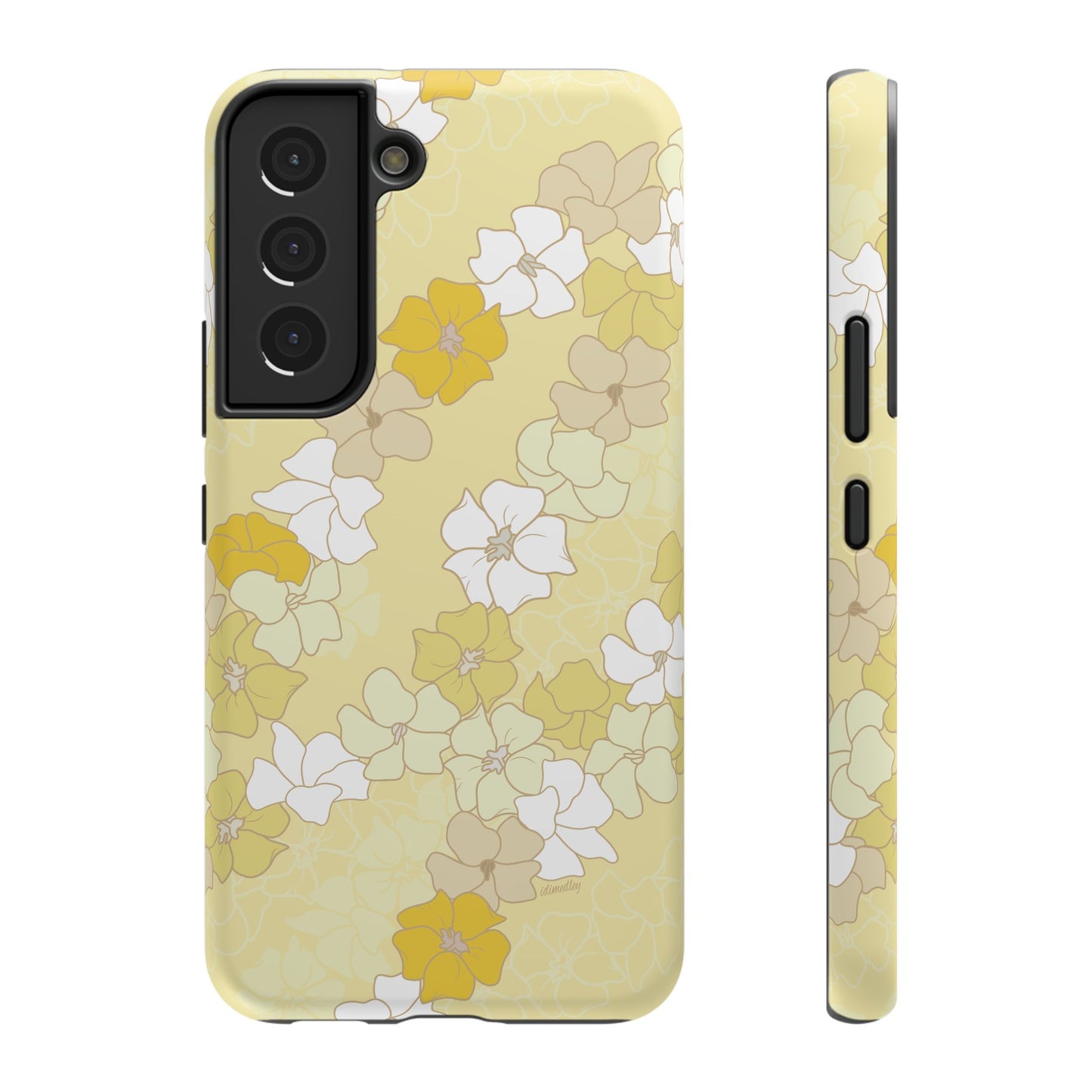 Puakenikeni En Face Flower Leis (Yellow)