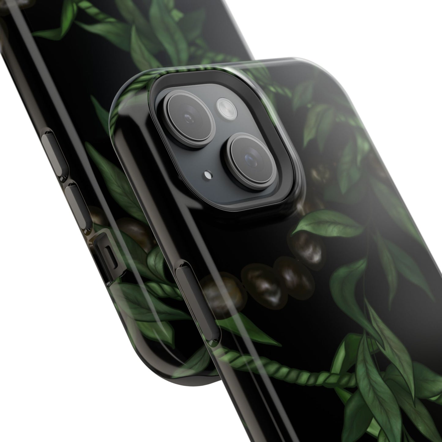 Kukui Nut, Maile, Ti Leaf Lei (Black), MAGSAFE
