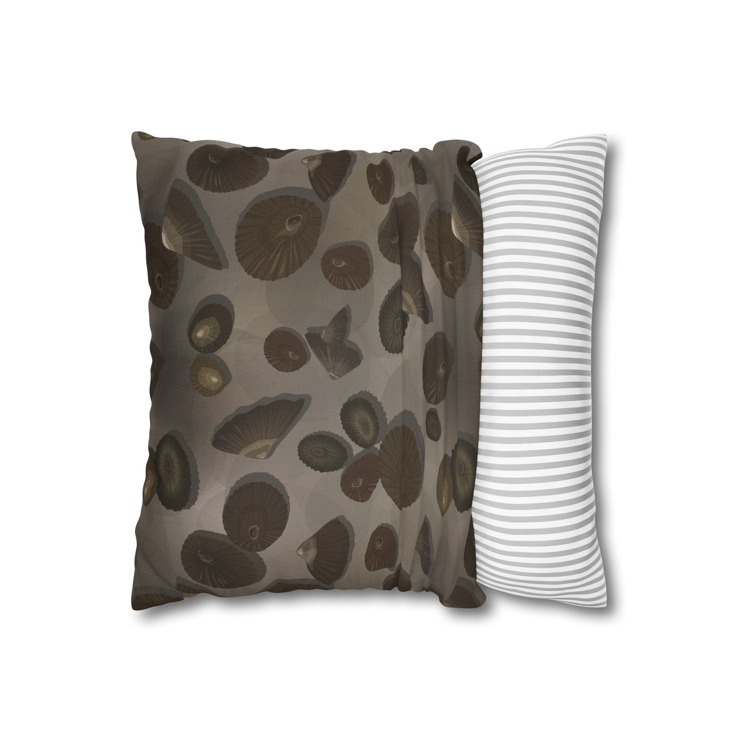 Canvas Throw Pillow Case- Lil Opihi in Brown