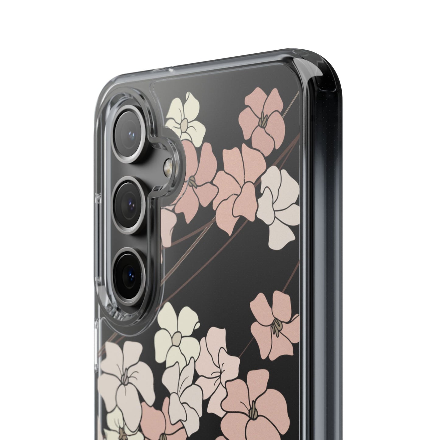 Puakenikeni En Face Flower Swirls (Peachy Pinks) CLEAR Case