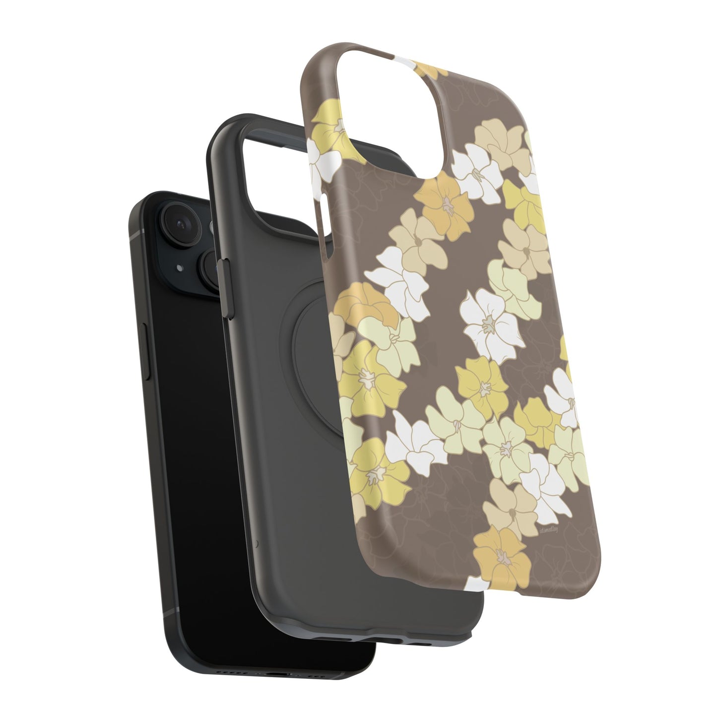 Puakenikeni En Face Flower Leis (Brown)