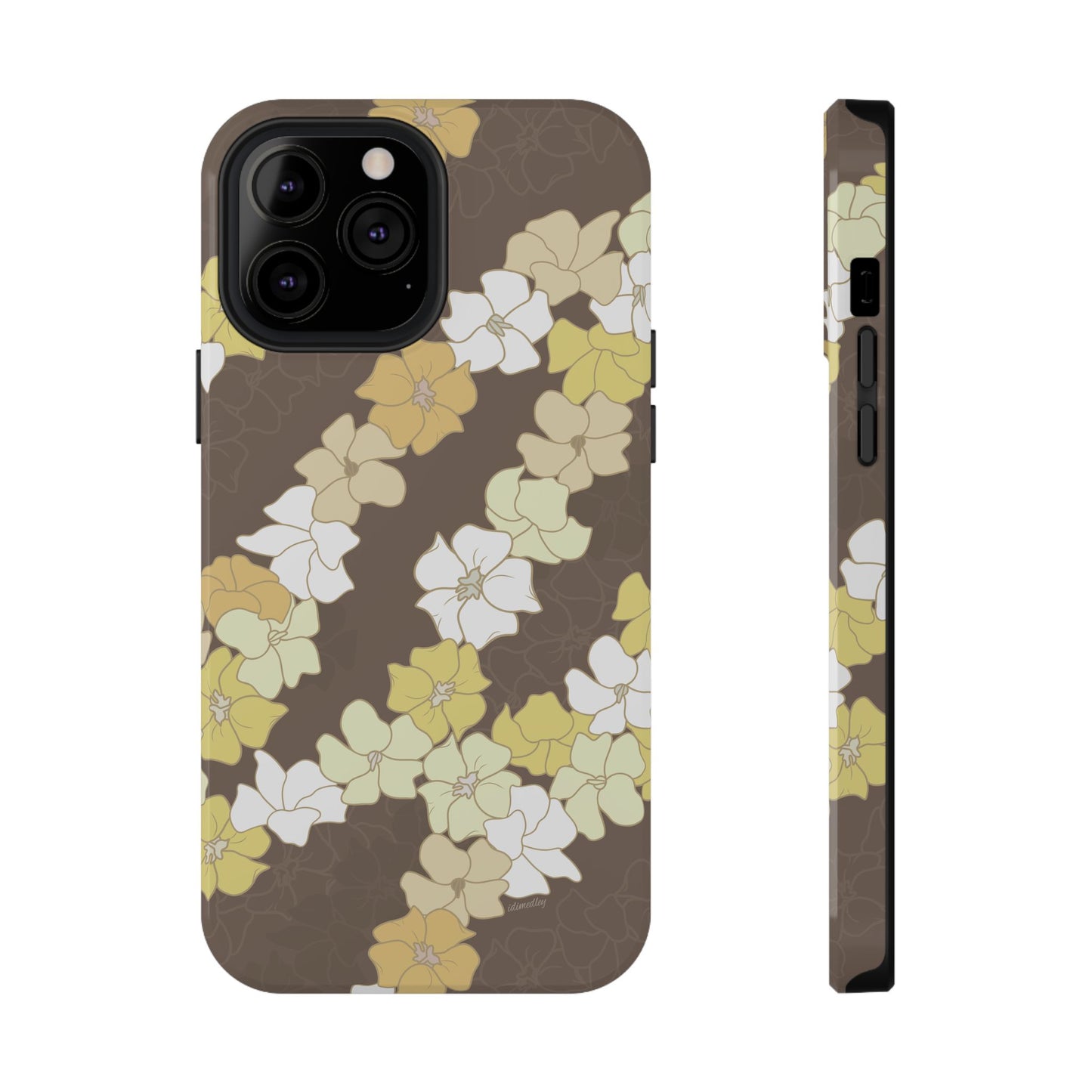 Puakenikeni En Face Flower Leis (Brown)