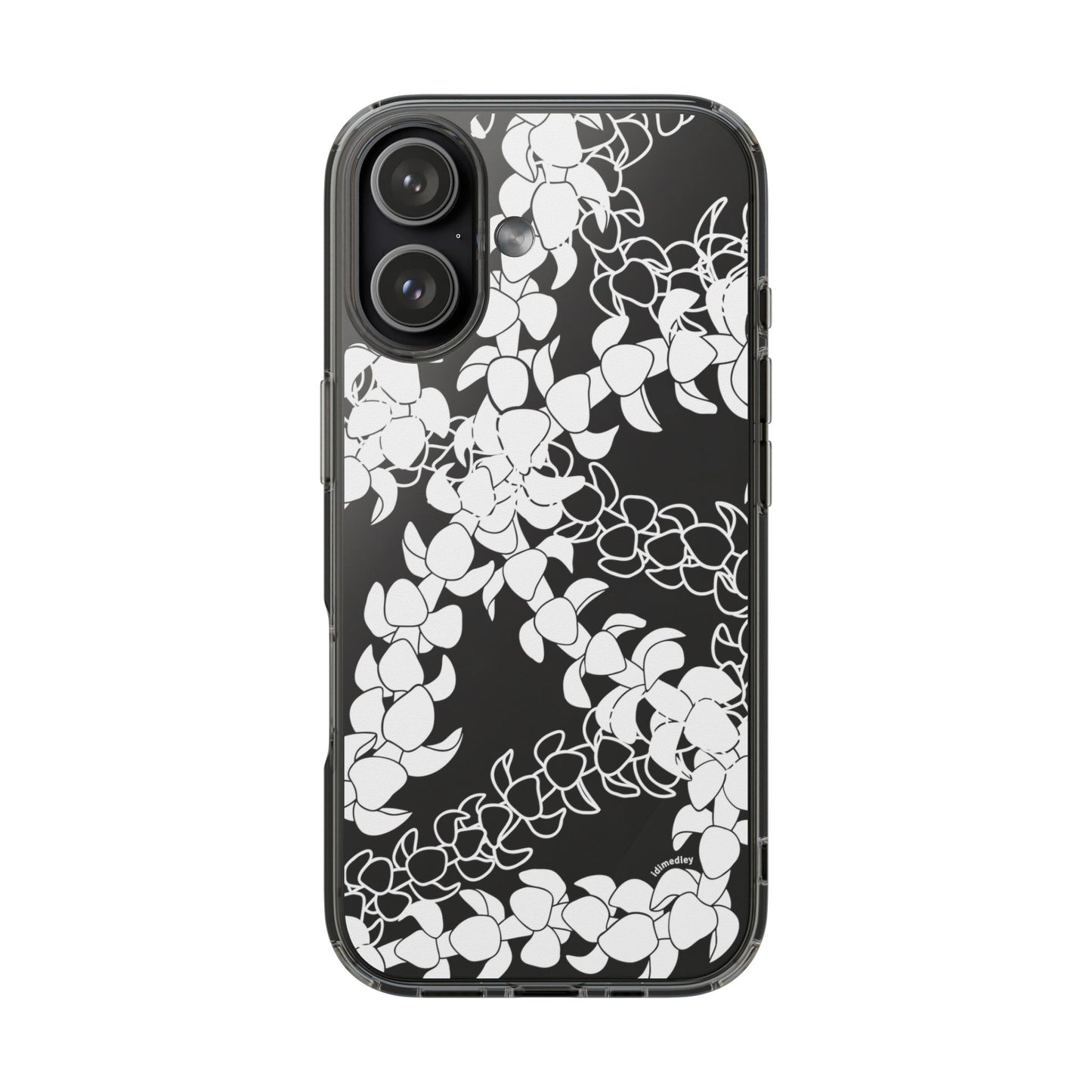 Puakenikeni Curvilinear Lei CLEAR Phone Case