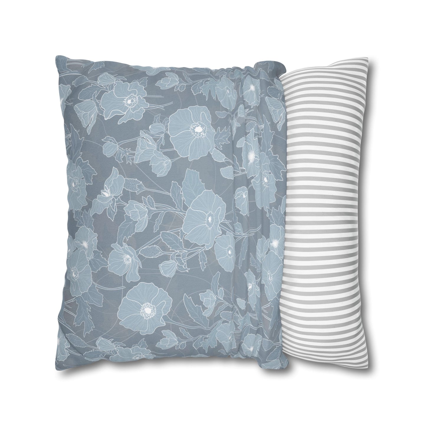 Canvas Throw Pillow Case- Pua Kala in Blue