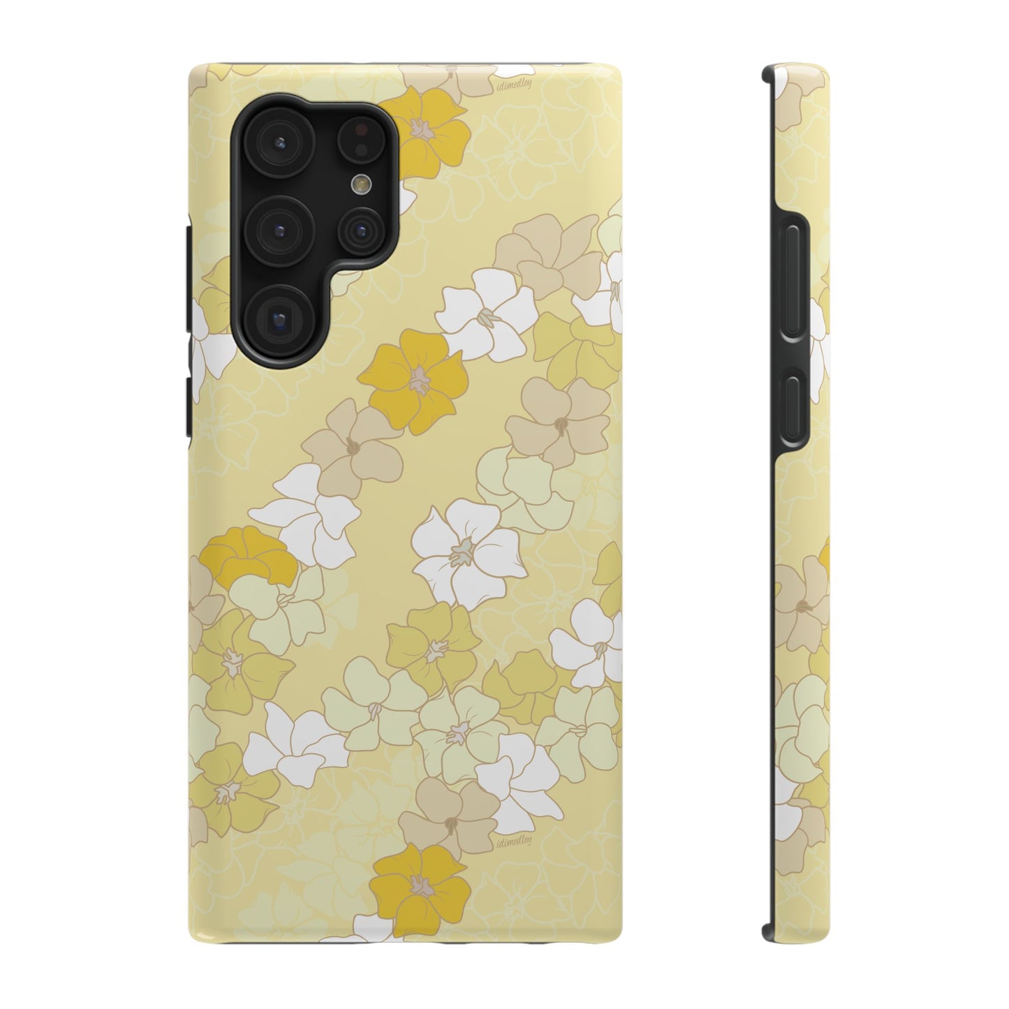 Puakenikeni En Face Flower Leis (Yellow)