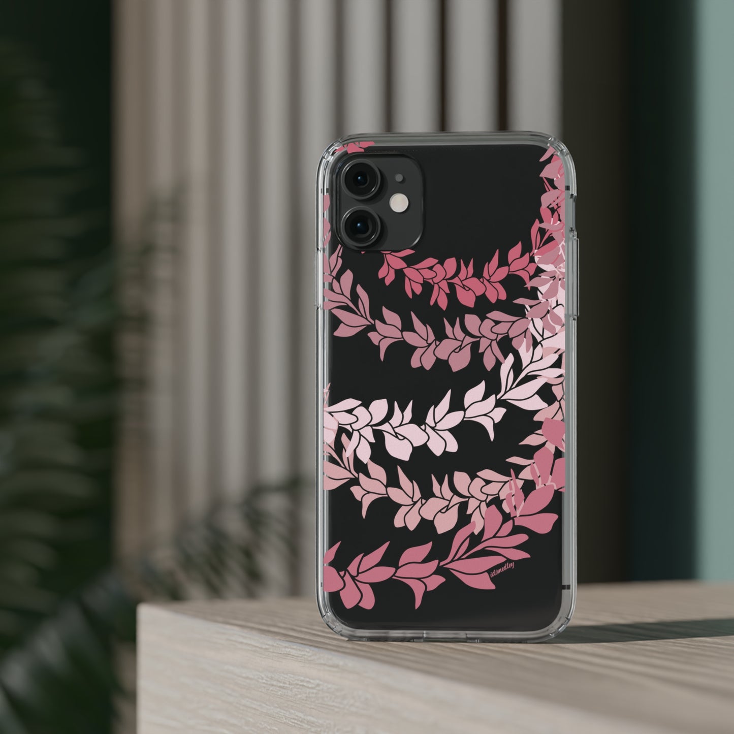 Pink Plumeria Flower Leis CLEAR Case