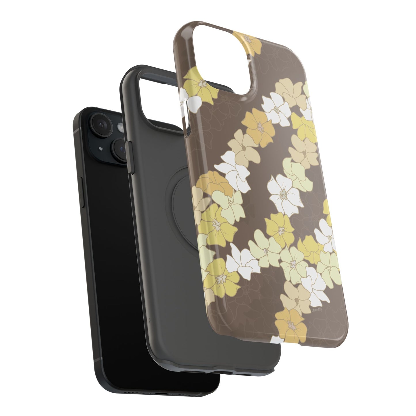 Puakenikeni En Face Flower Leis (Brown)
