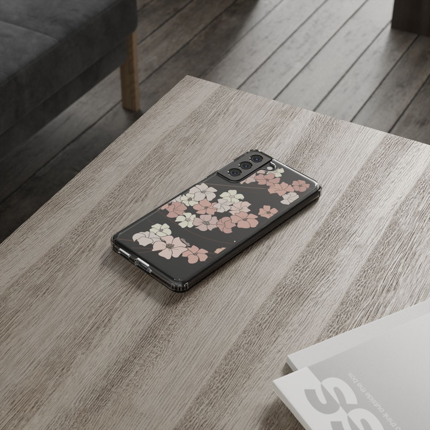 Puakenikeni En Face Flower Swirls (Peachy Pinks) CLEAR Case