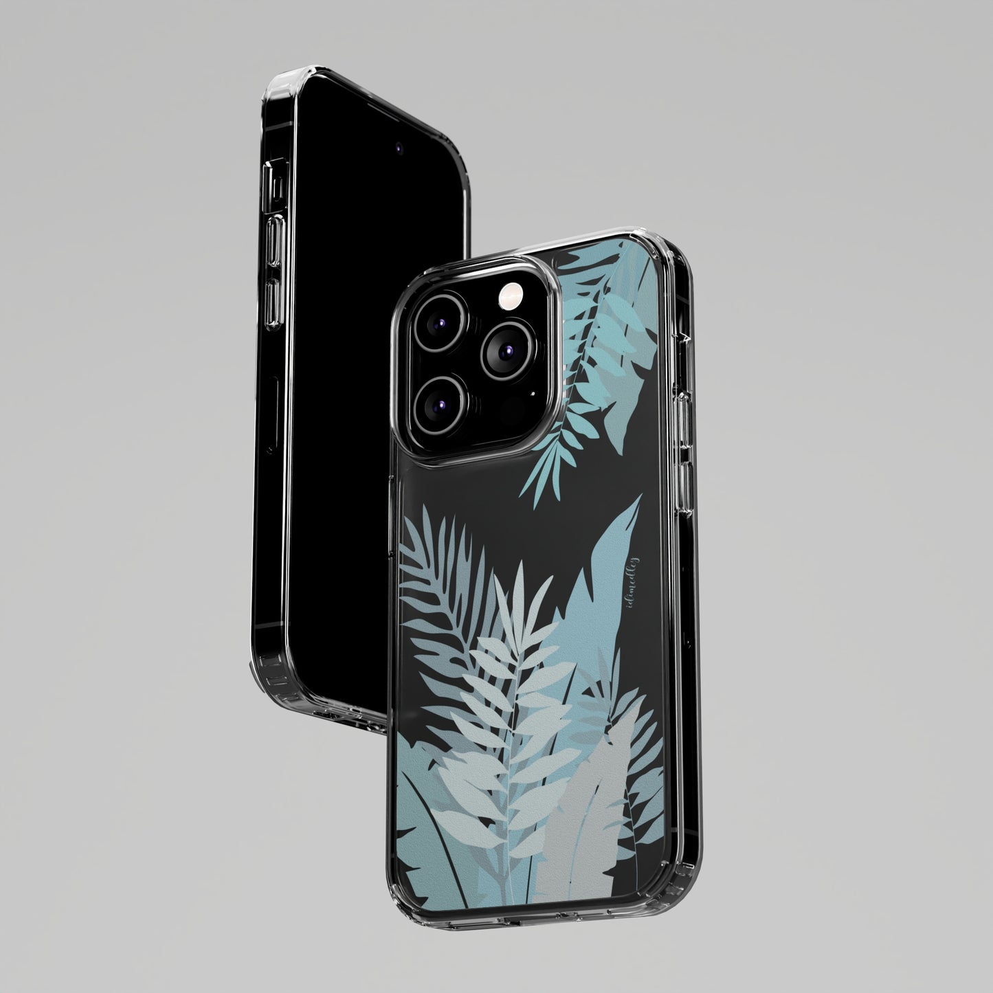 Whispering Leaves (Blue) CLEAR Case