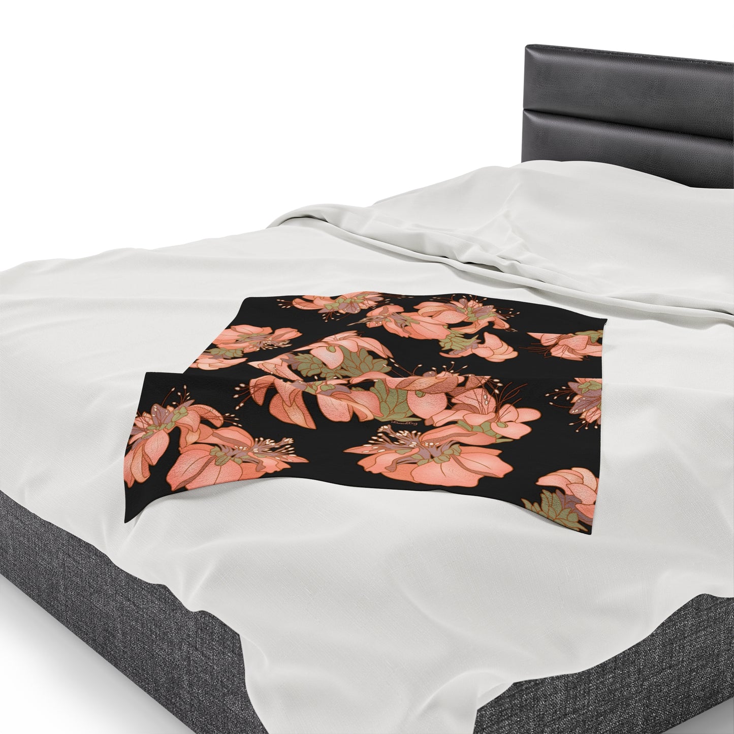 Velveteen Blanket- Hawaiian Wili Wili Flower