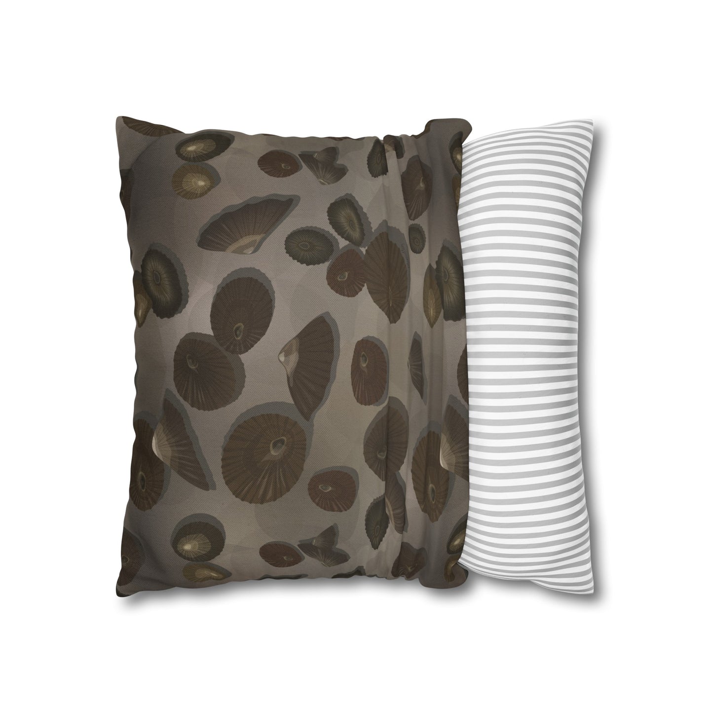 Canvas Throw Pillow Case- Lil Opihi in Brown