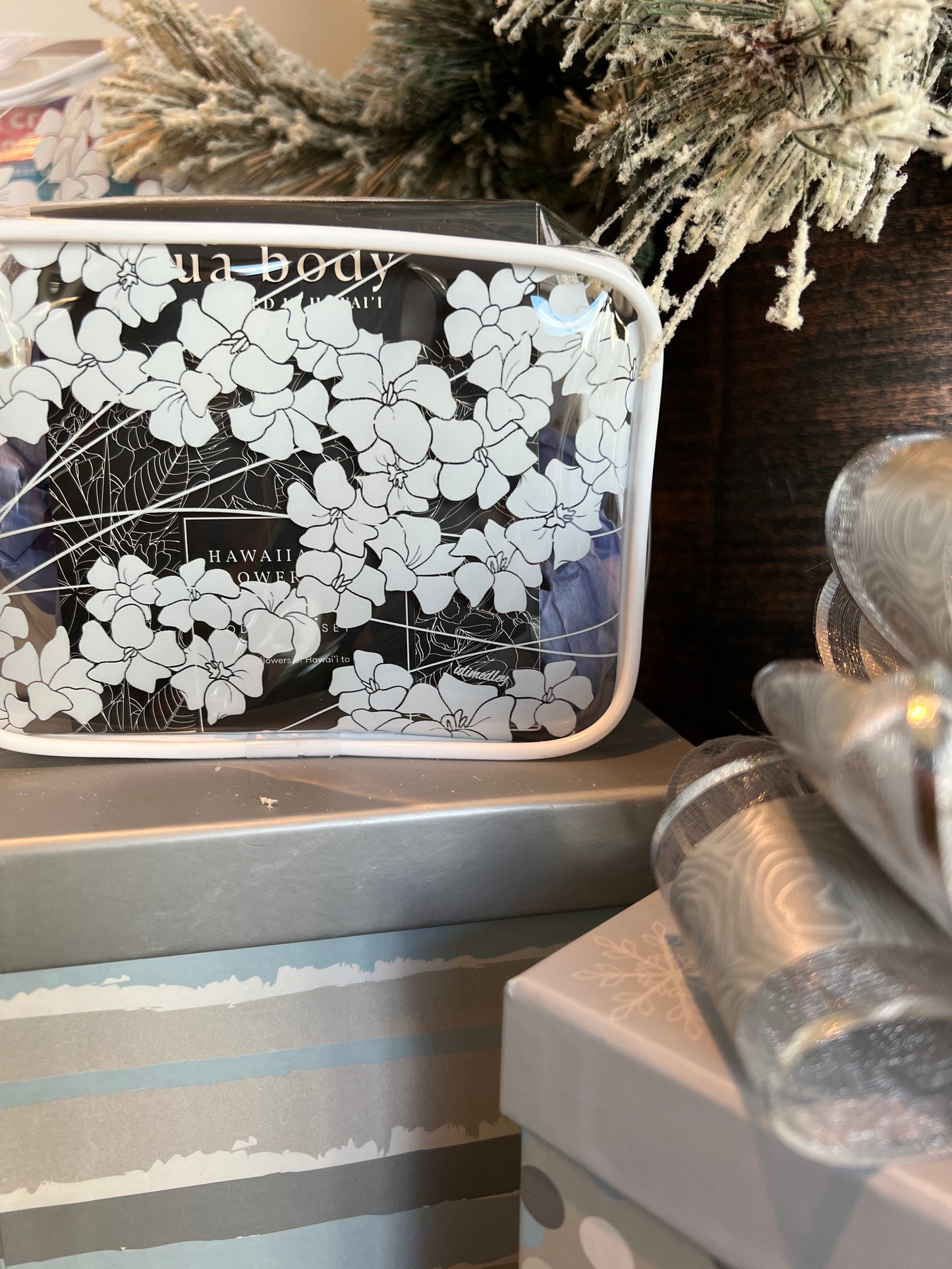 Puakenikeni En Face Flowers Clear Pouch