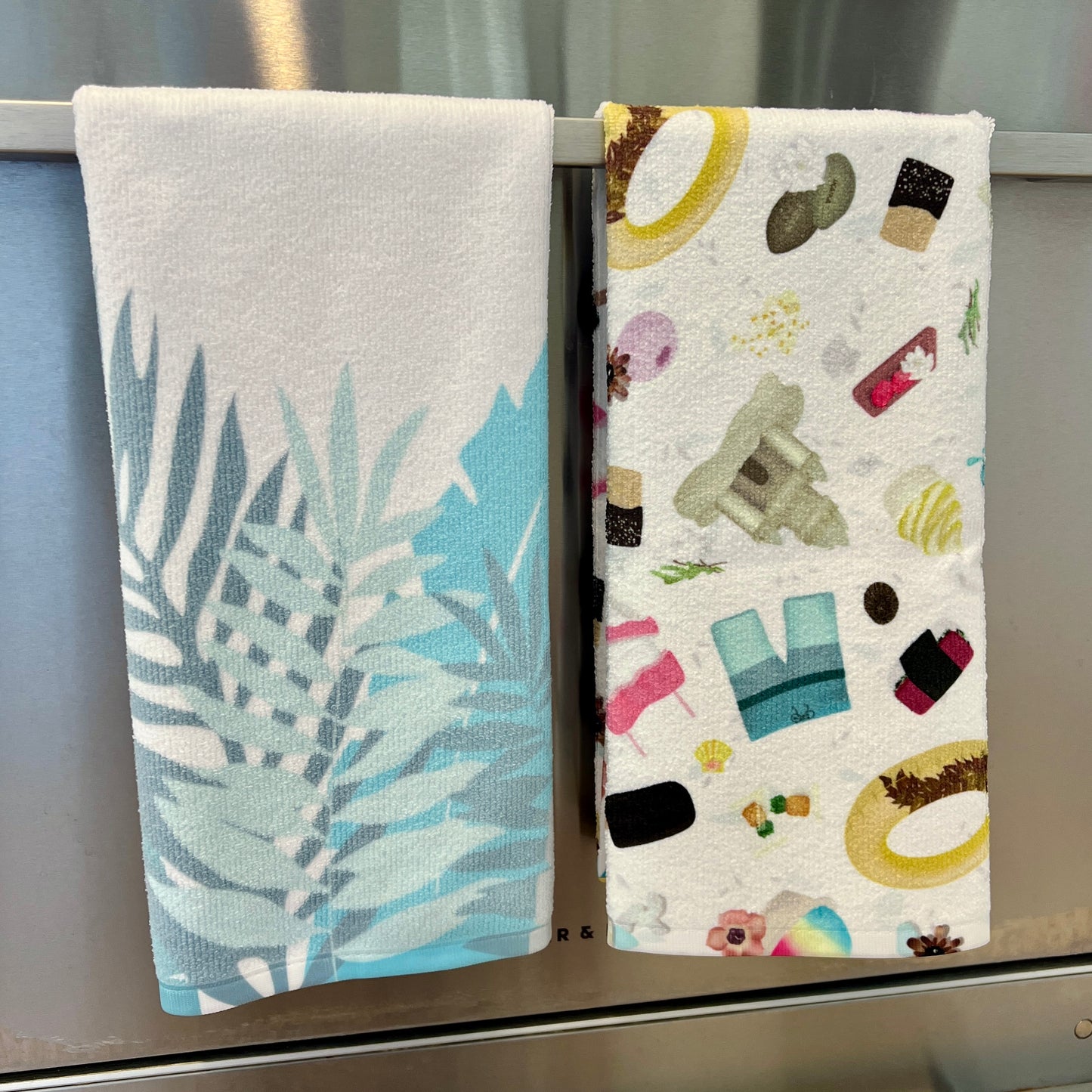 Microfiber Terry Dish or Hand Towel- Magical Beach Party in Hawaii