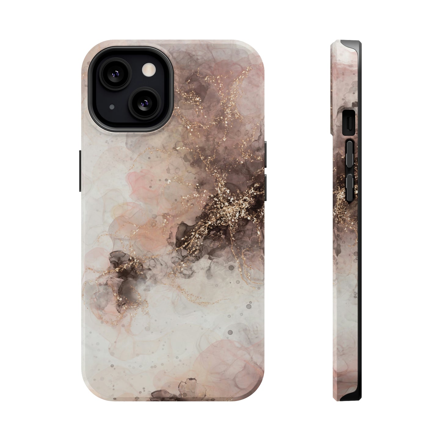 Peach and Beige Geode Alcohol Ink Art, MagSafe