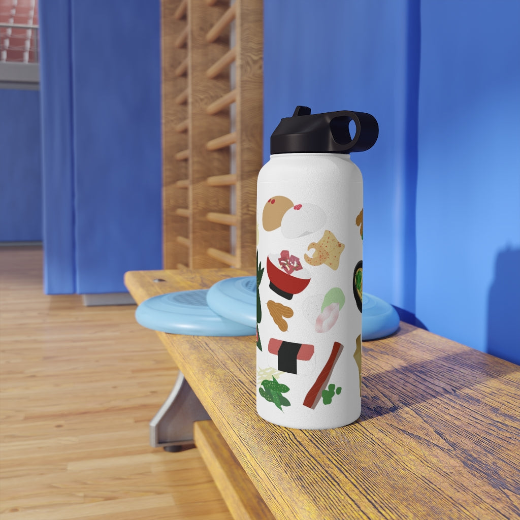 Water Bottle, 3 sizes, Stainless Steel with Sip Straw- Broke Da Mouth