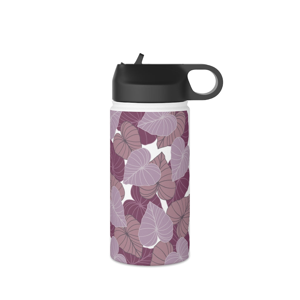 Water Bottle, 3 sizes, Stainless Steel with Sip Straw- Kalo Pinks