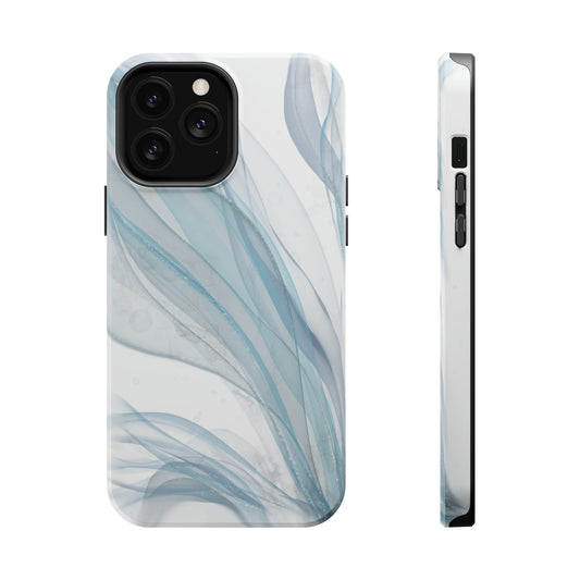 Blue Waves Alcohol Ink Art (White), MagSafe