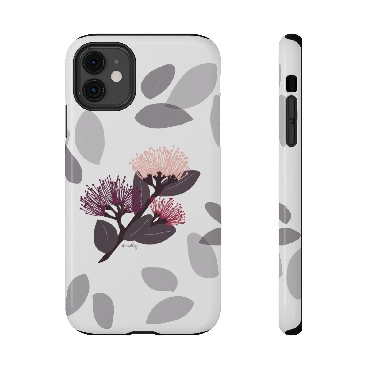 Ohia Branch Blossoms Leaf Background
